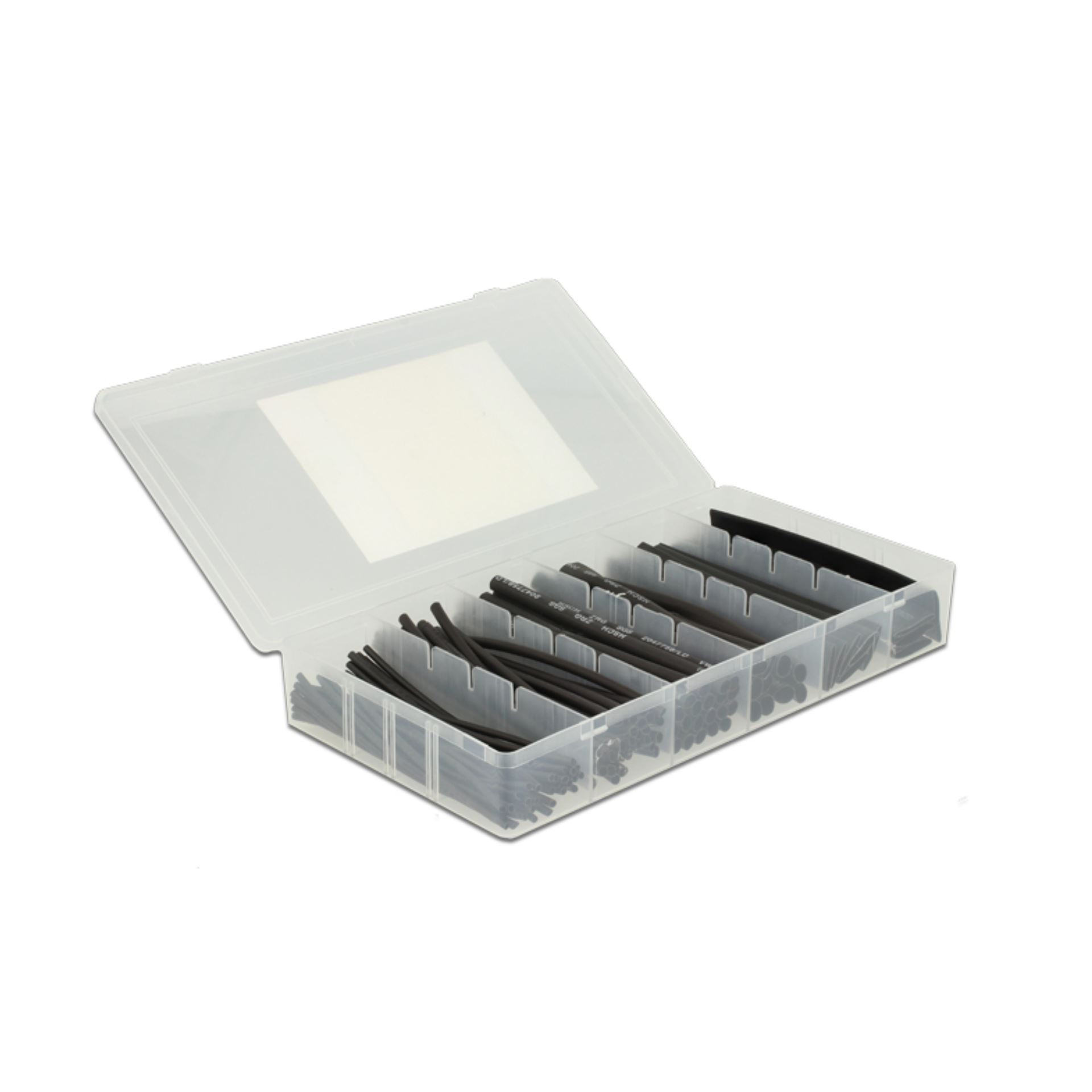 Delock termo skrčke set 100 kos črne 86271