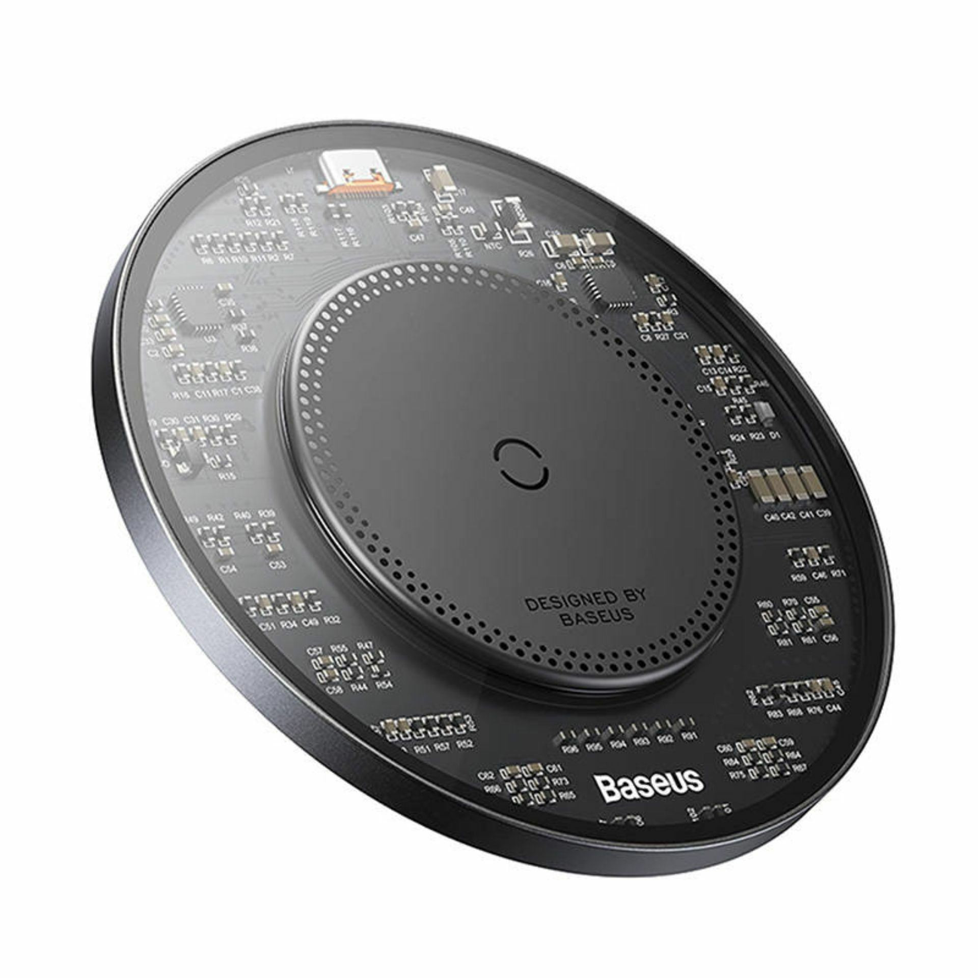 Baseus polnilec brezžični 15W QI transparent CCJJ050001