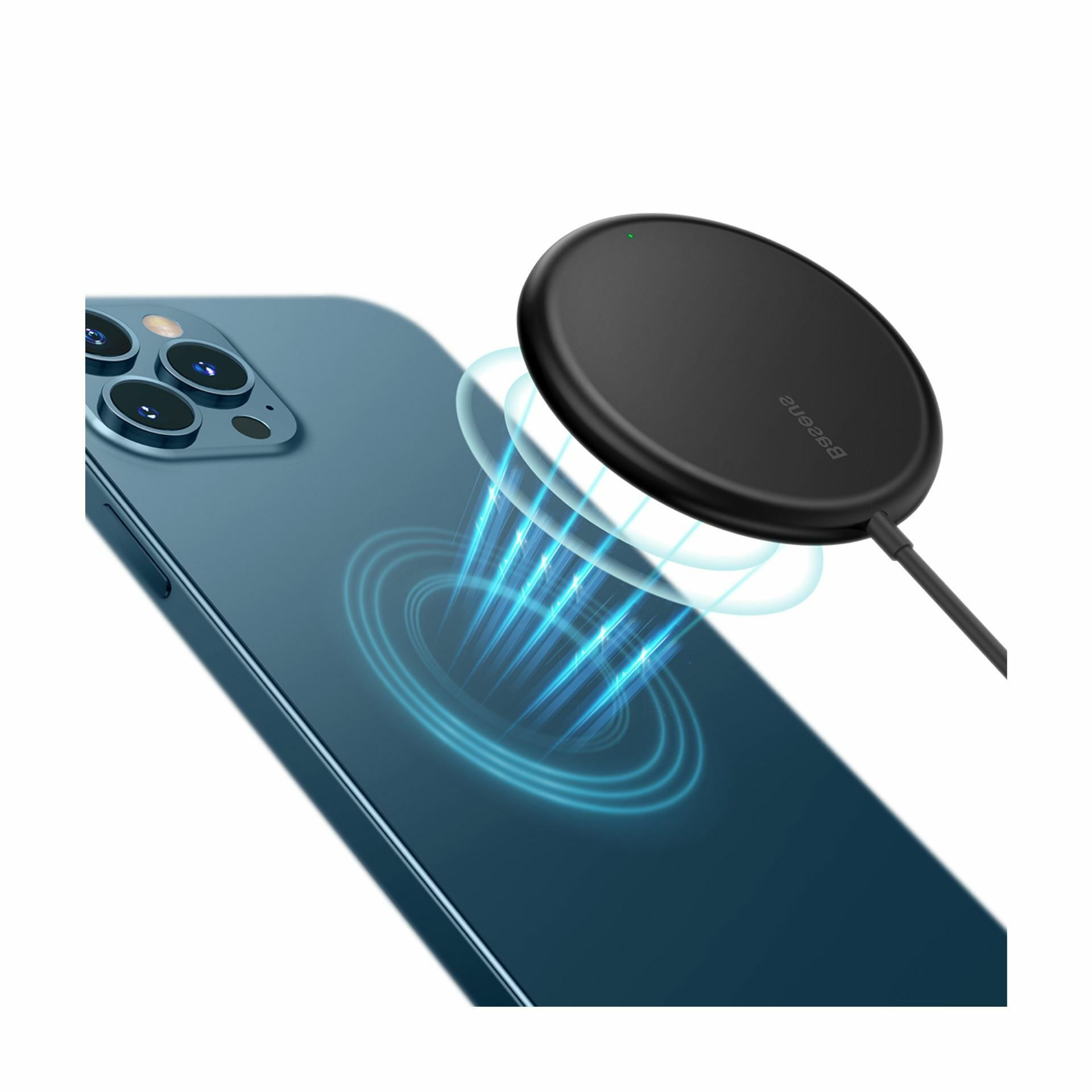 QI brezžični hitri polnilec 15W magnetni iPhone magsafe Tip C 1.5m črn Baseus