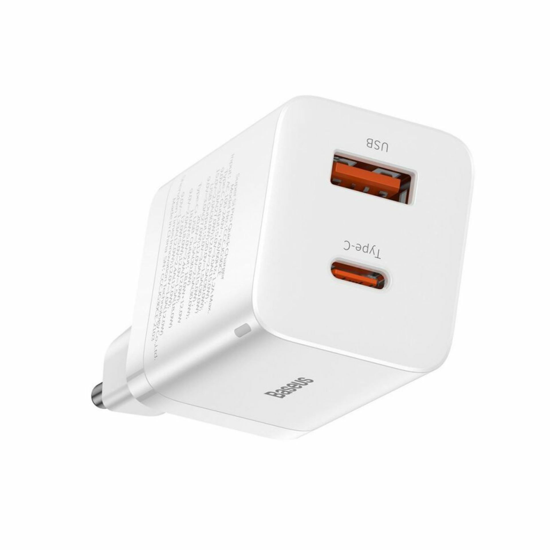Baseus polnilec 30W USB/TipC ProQC bel Super Si CCSUPP-E02
