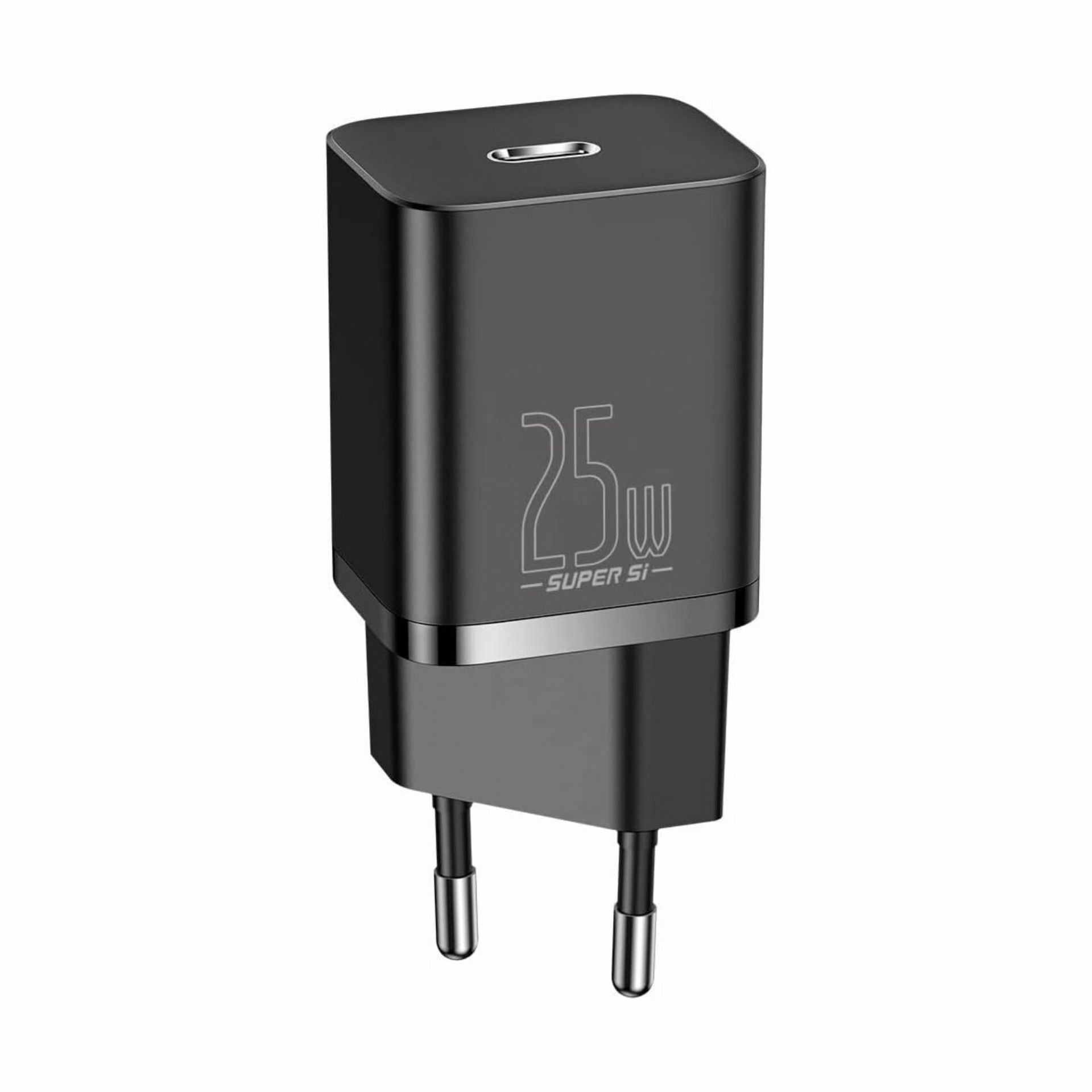 Baseus polnilec 25W TipC črn QC Super Si CCSP020101