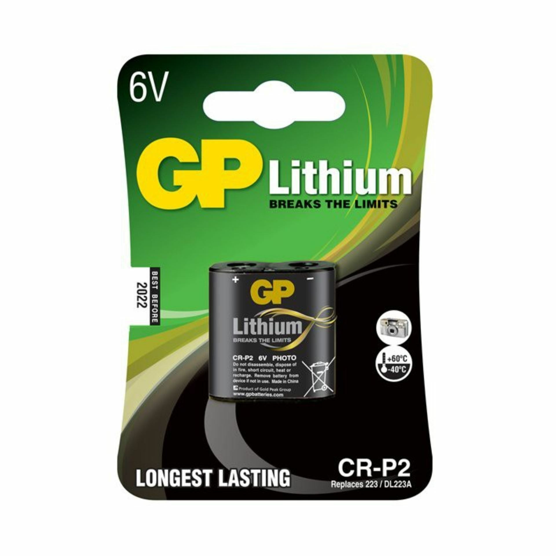 GP litijeva baterija CR-P2 6V