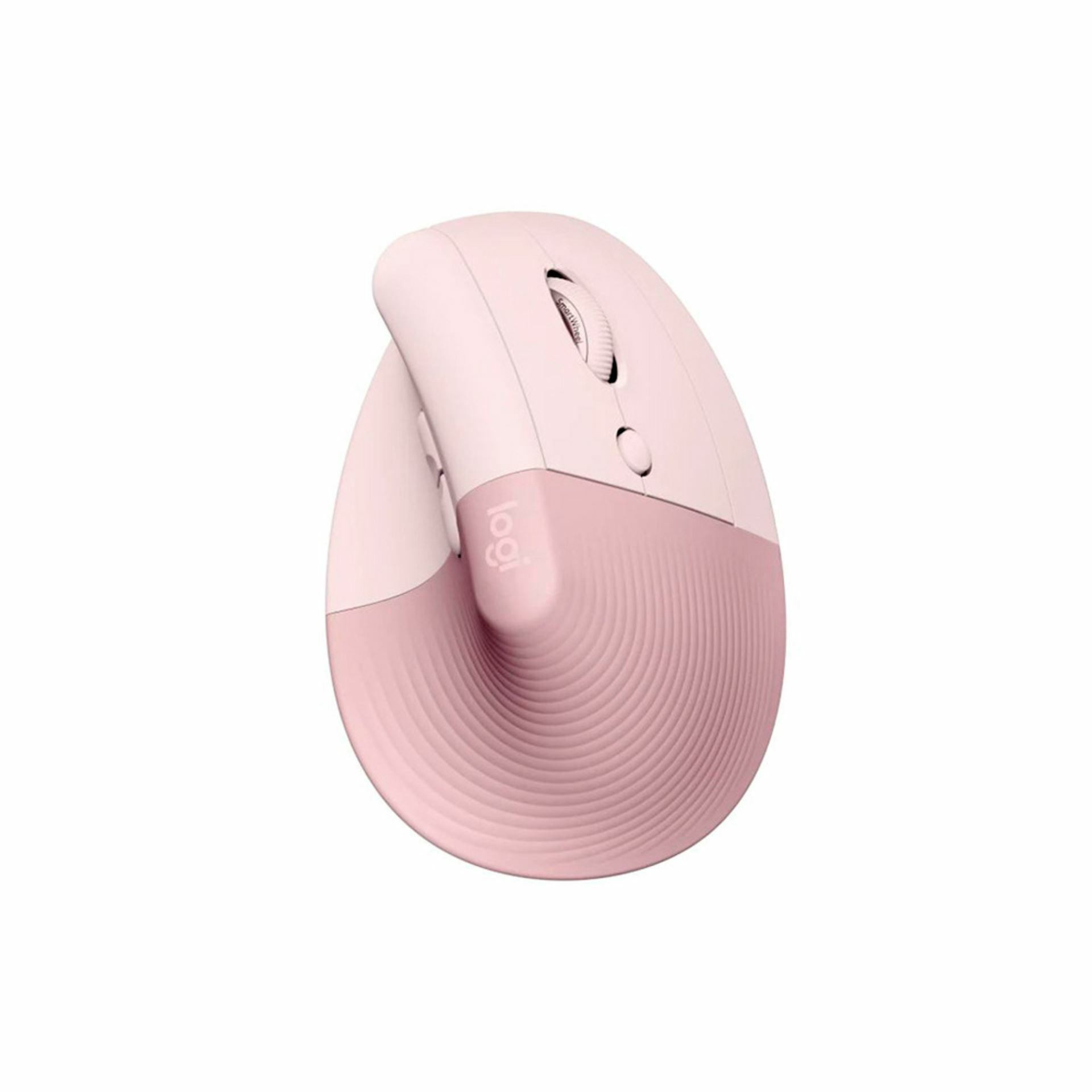Logitech miška vertikalna Lift brezžična roza 910-006478