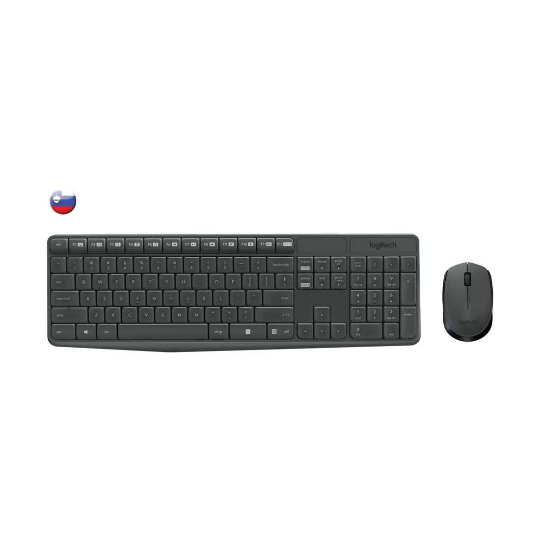 Logitech tipkovnica & miška MK235 SLO brezžična 920-008031