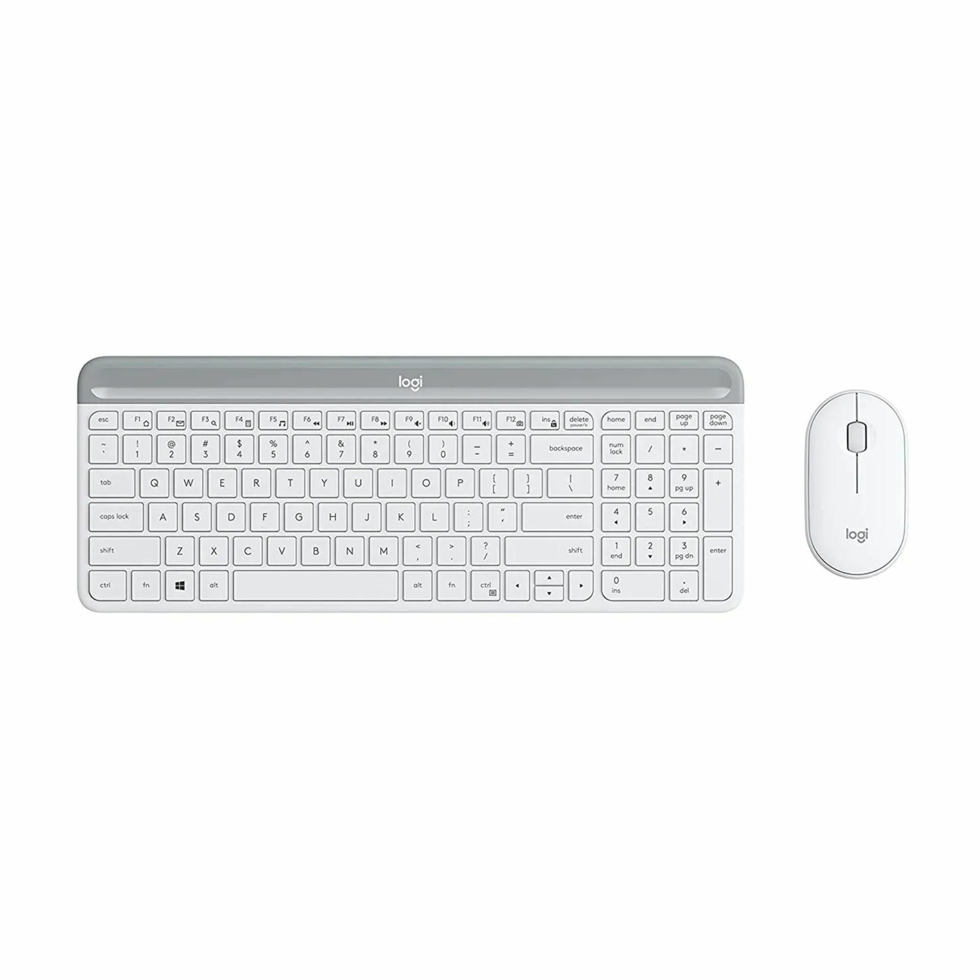 Logitech tipkovnica & miška MK470 SLO slim brezžična bela 920-009205