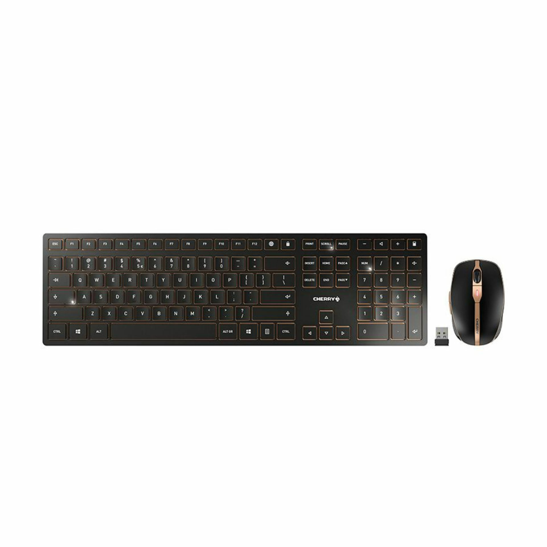 Cherry tipkovnica & miška DW 9100 črna Bluetooth UK SLO gravura JD-9100GB-2