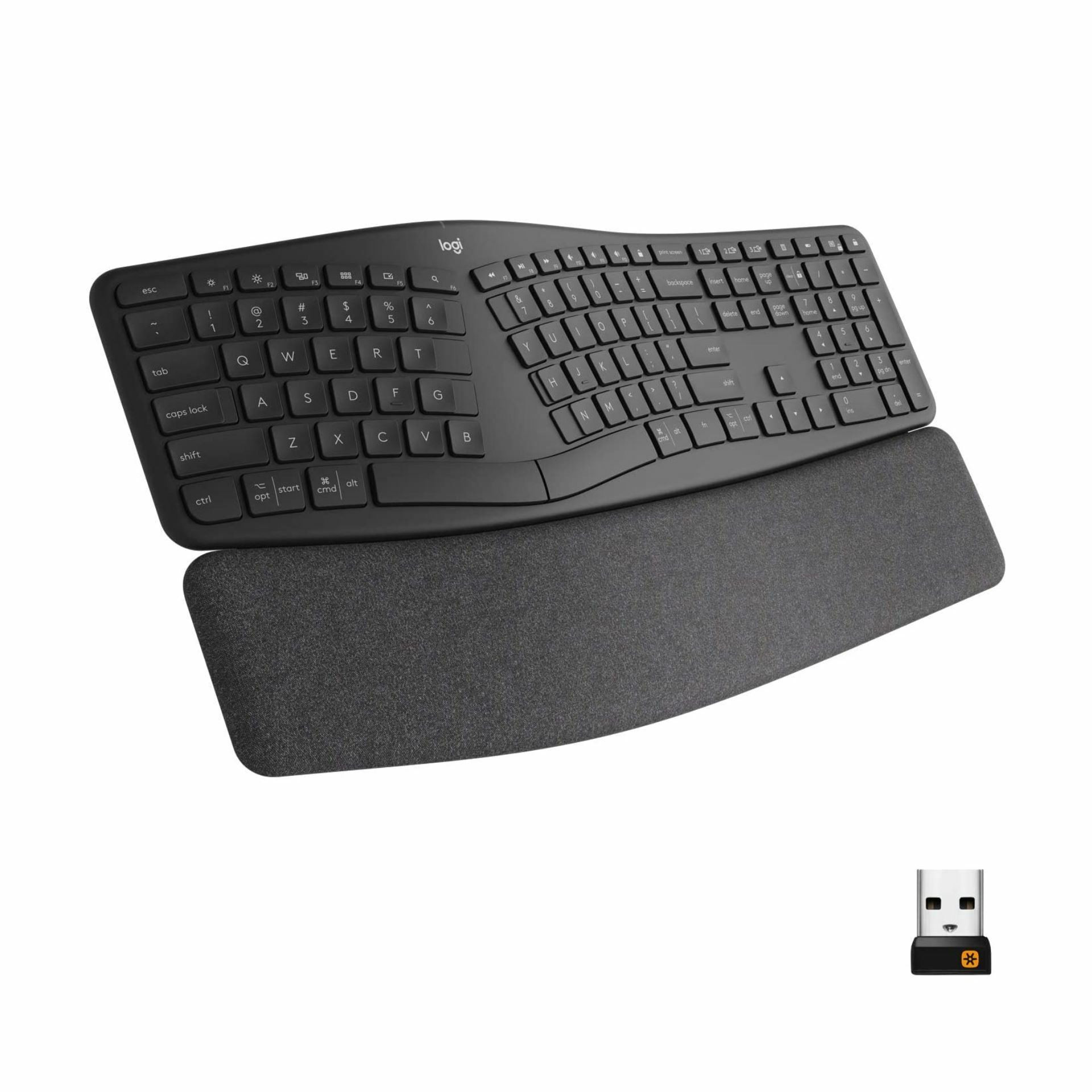 Logitech tipkovnica ERGO K860 SLO Unifying Bluetooth grafitna 920-01010
