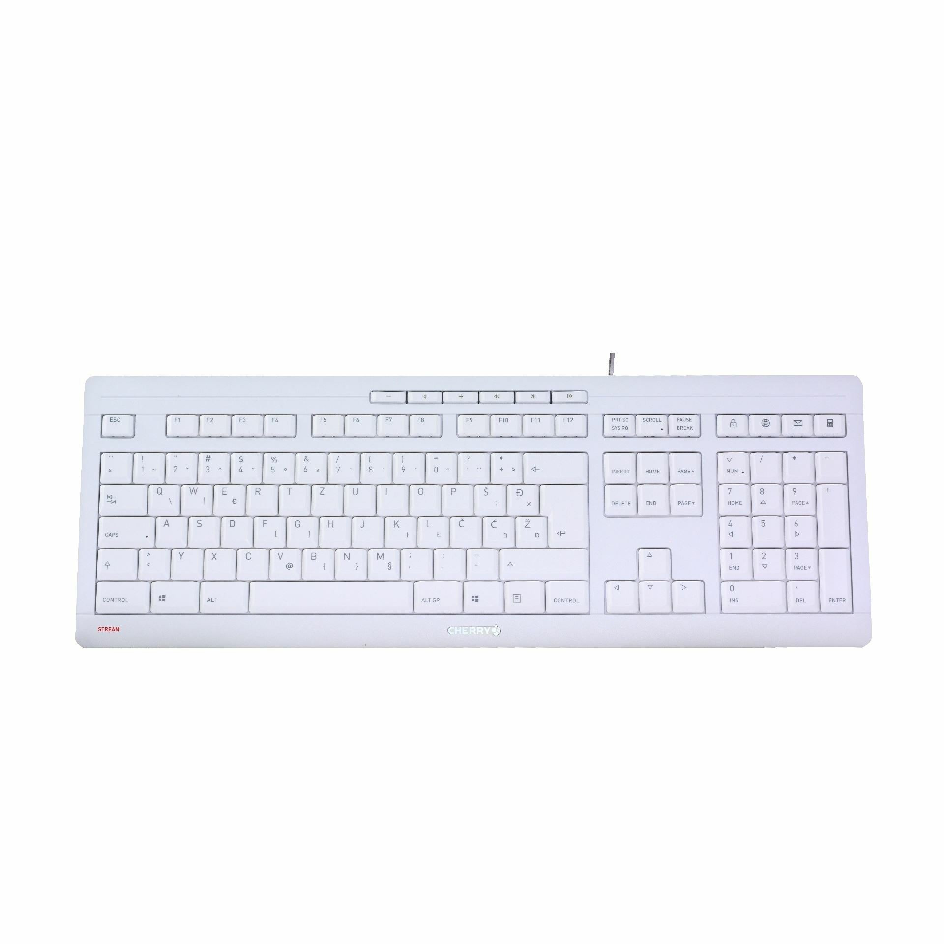Cherry tipkovnica STREAM bela USB SLO JK-8500SL-0