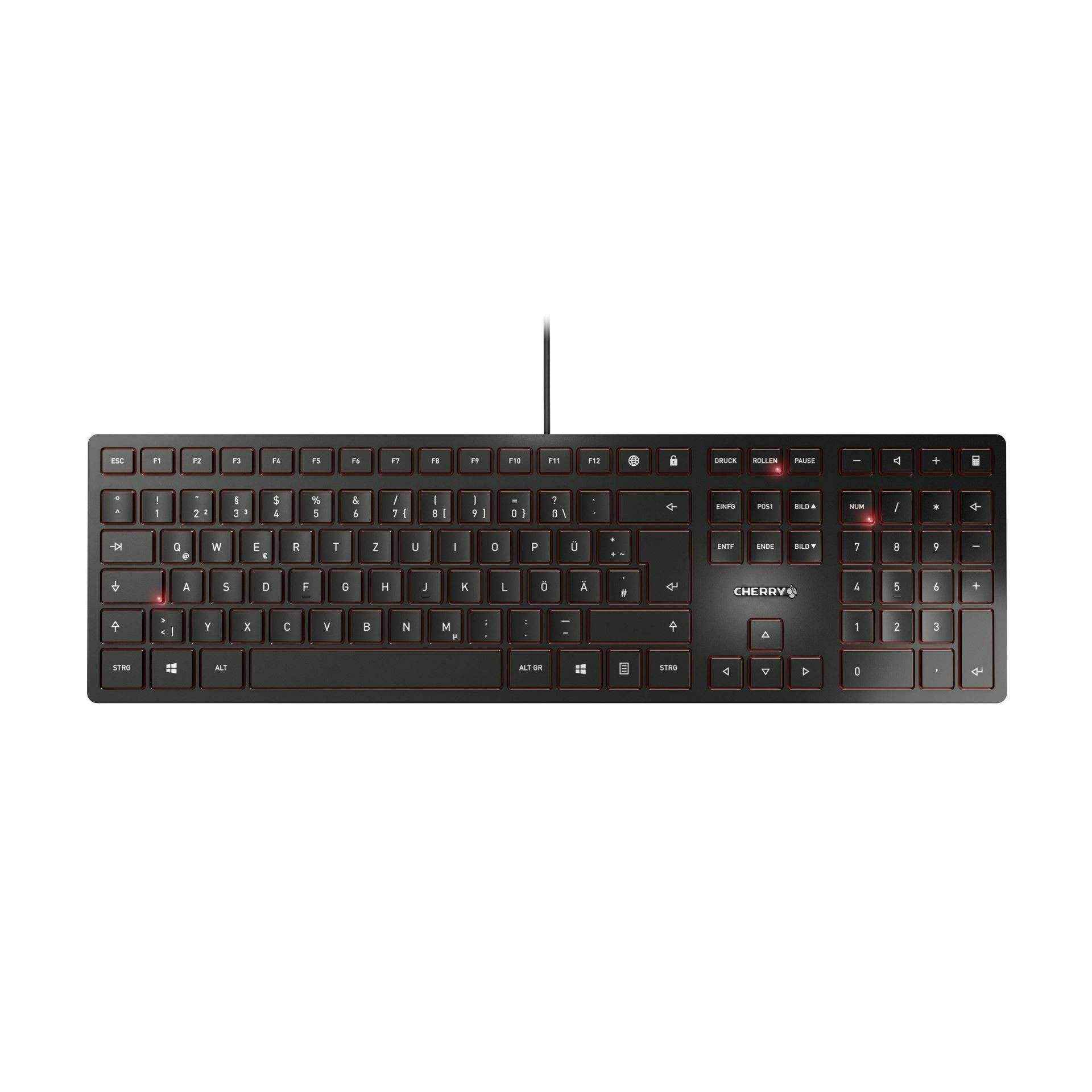 Cherry tipkovnica KC 6000 Slim črna USB UK SLO gravura JK-1600GB-2