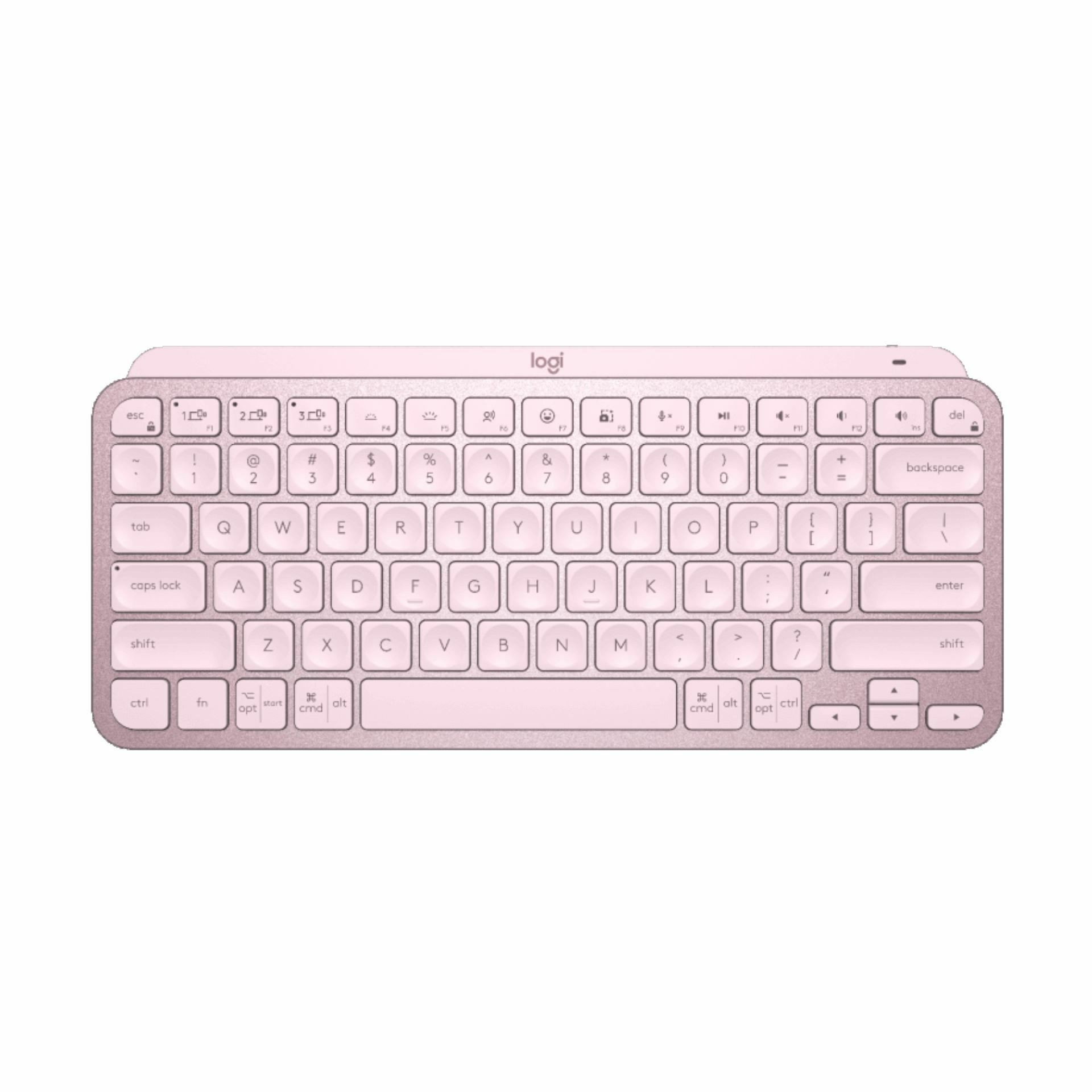 Logitech tipkovnica MX Keys Mini SLO brezžična osvetljena roza 920-010500