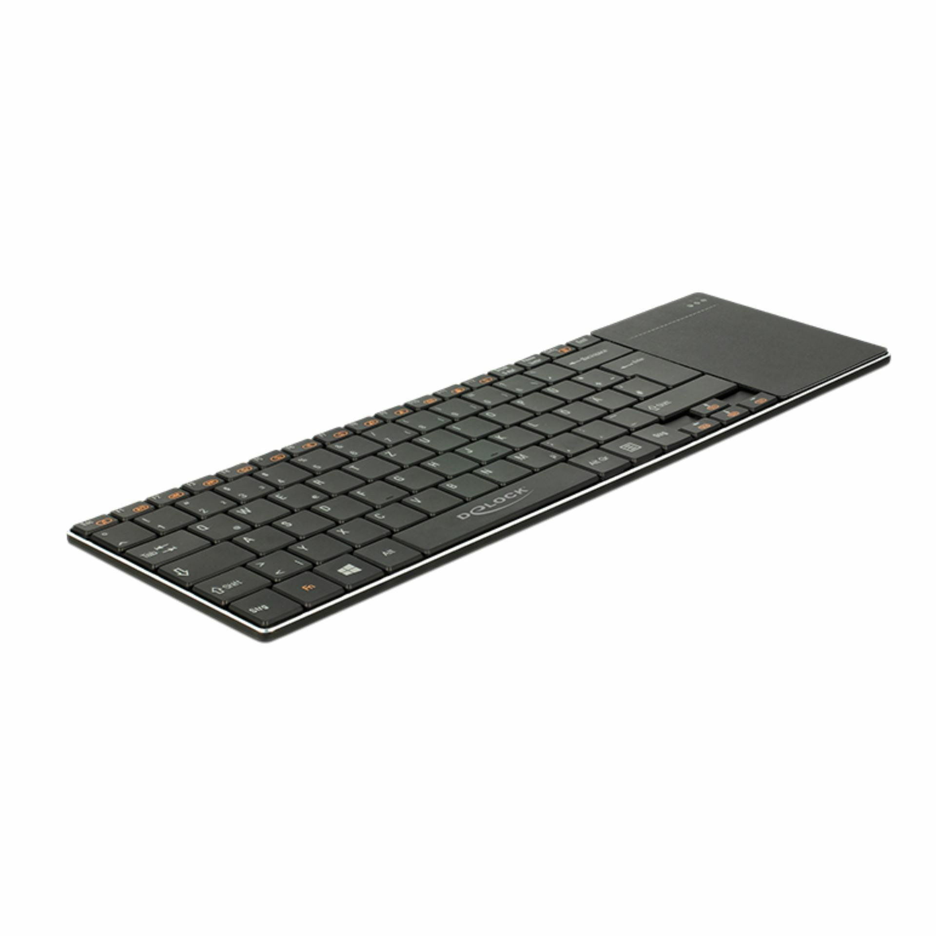 Delock tipkovnica brezžična Touchpad DE razporeditev tipk črna 12454