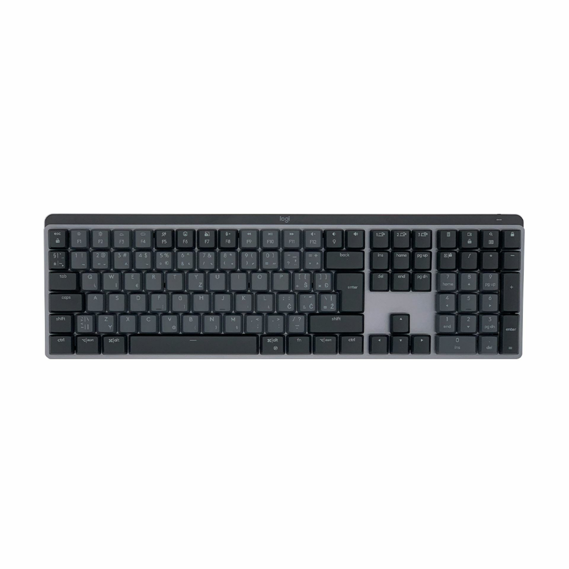 Logitech tipkovnica MX Mechanical SLO brezžična Logi Bolt osvetljena 920-01075