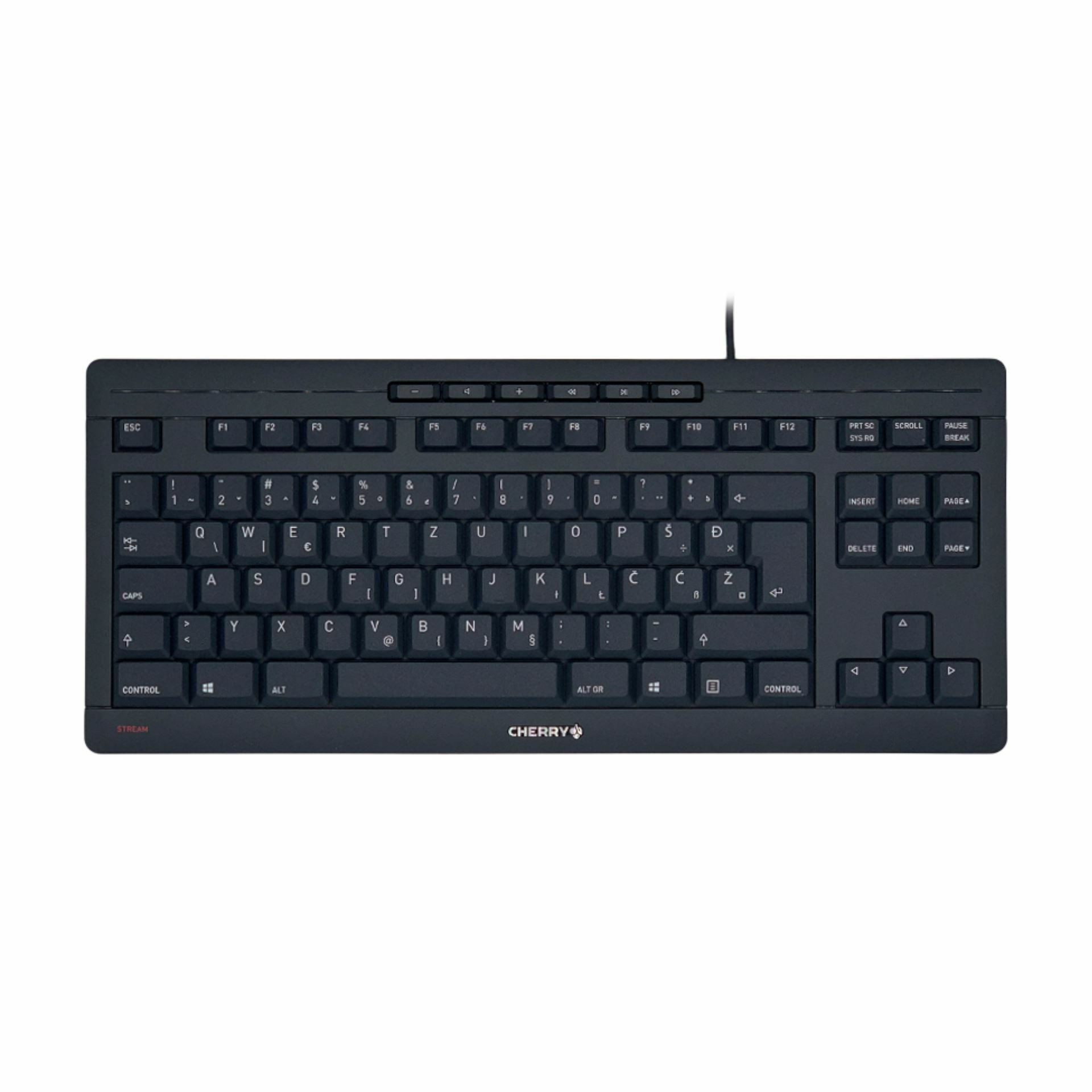 Cherry tipkovnica STREAM TKL črna USB SLO JK-8600SL-2