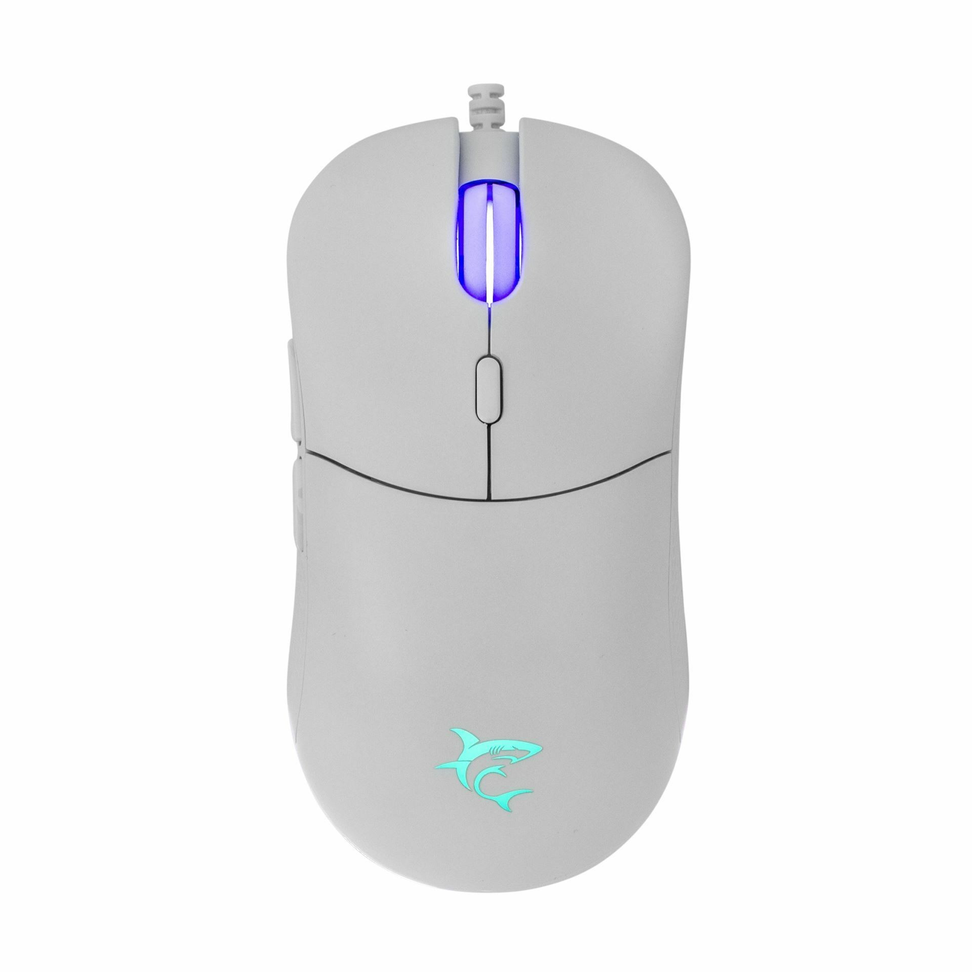 WHITE SHARK miška bela GM-5010 BAGDEMAGUS gaming