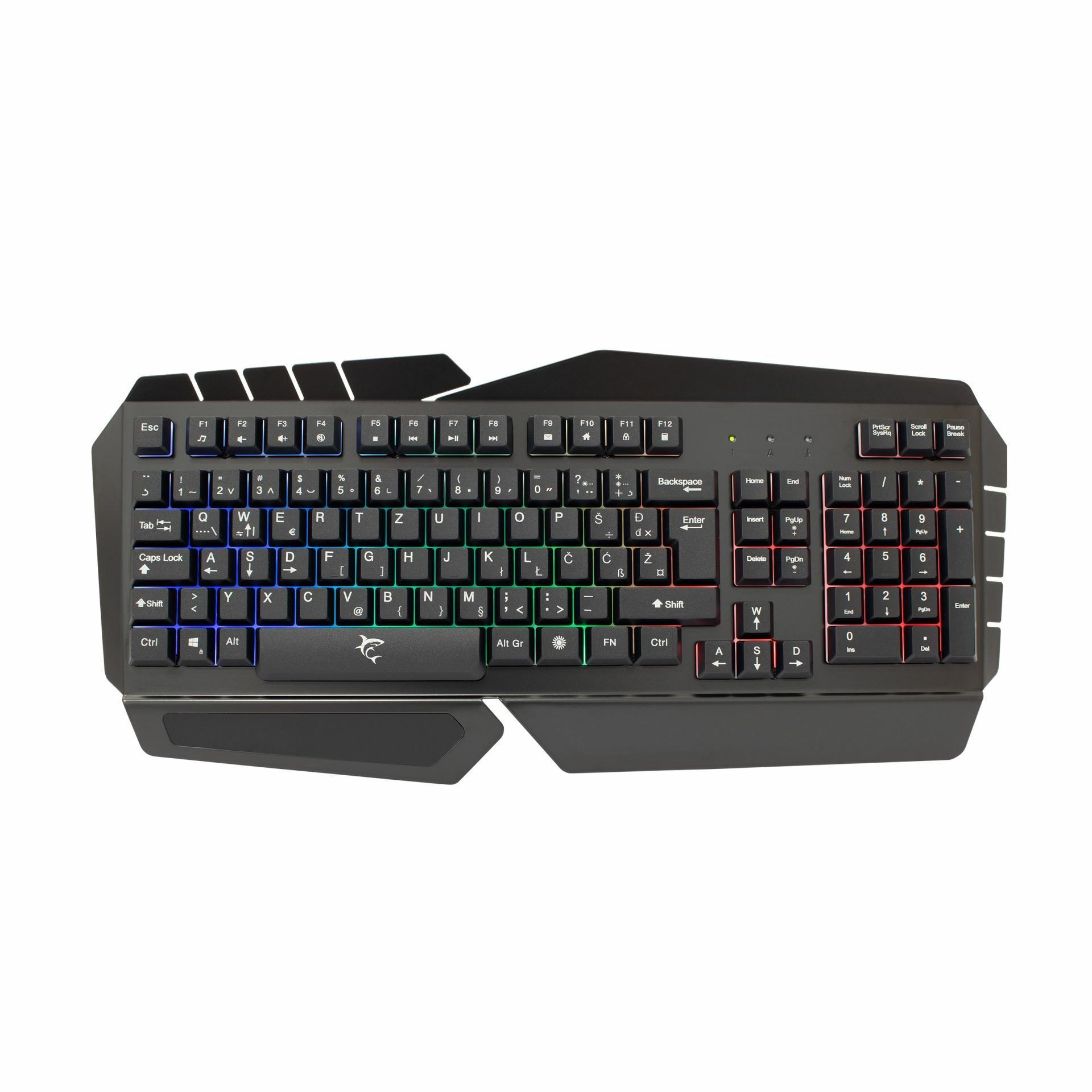 WHITE SHARK tipkovnica USB črna/metal SLO gaming GK-2104 TEMPLAR