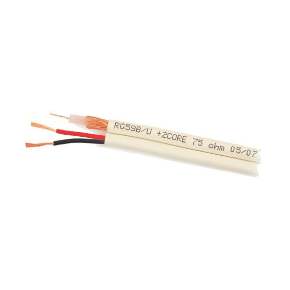 Kabel koaksialni kombo RG59/3.7, 2X 0,5 bel 100m kolut DO