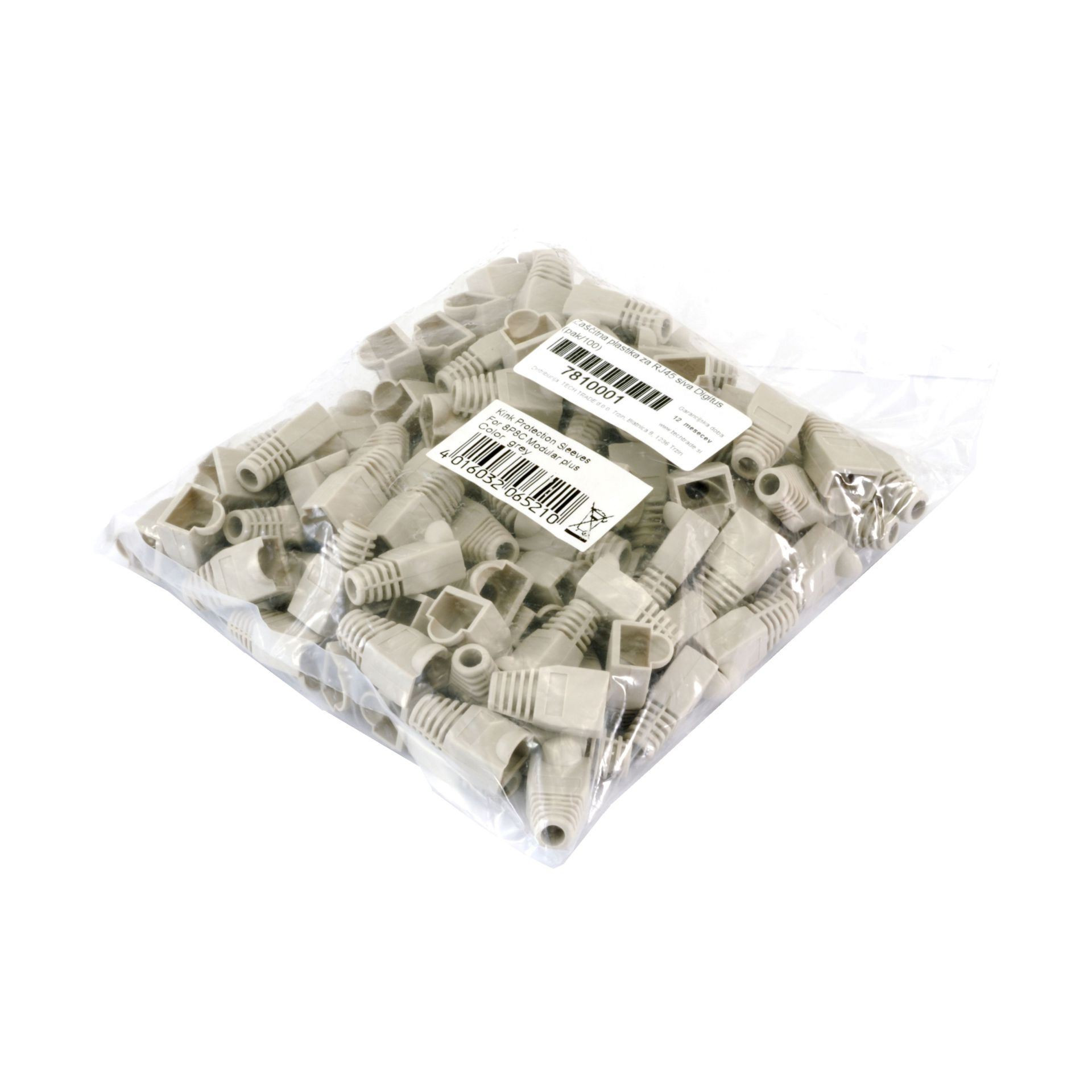 Digitus zaščita za RJ45 konektorje siva A-MOT/E 8/8 (pak/100)