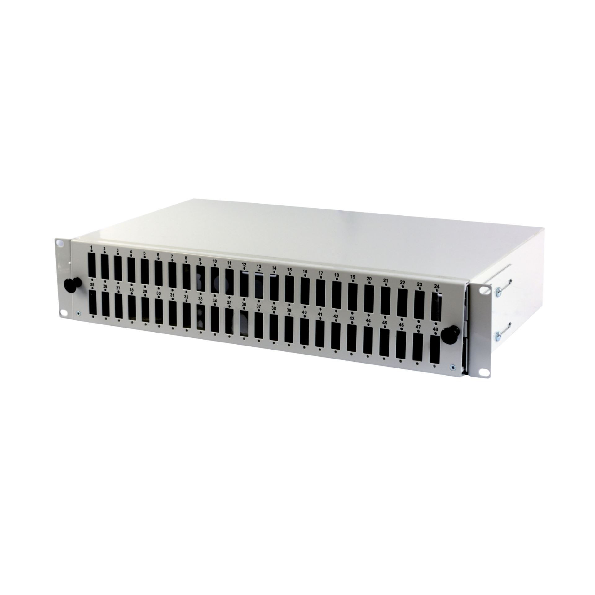 Optični panel 48cm  SC 48x duplex adap. 2U, prazen, siv EFB