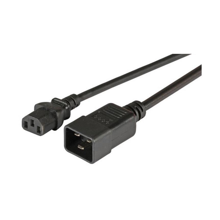 Napajalni kabel 220V podaljšek C13 - C20 1,8m črn EFB