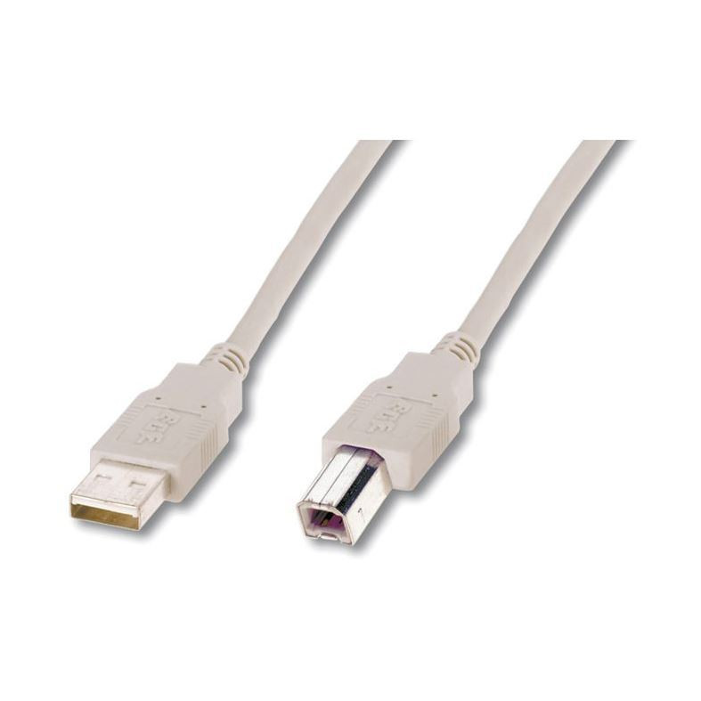 Kabel USB A-B  3m Digitus dvojno oklopljen siv