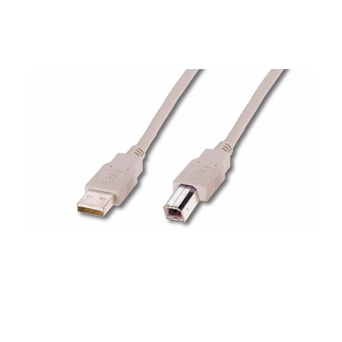 Kabel USB A-B  5m Digitus dvojno oklopljen siv