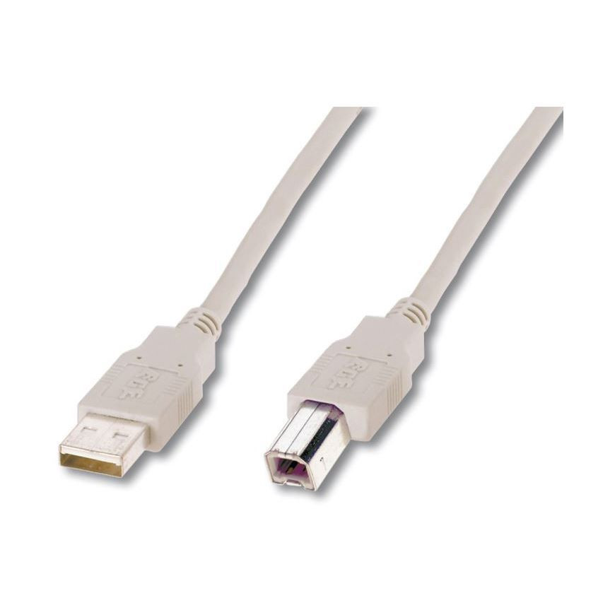 Kabel USB A-B   1m Digitus dvojno oklopljen siv