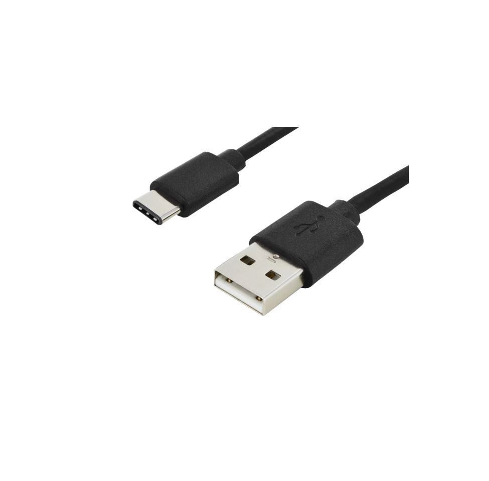 Kabel USB 2.0 A-C 1,8m črn Digitus