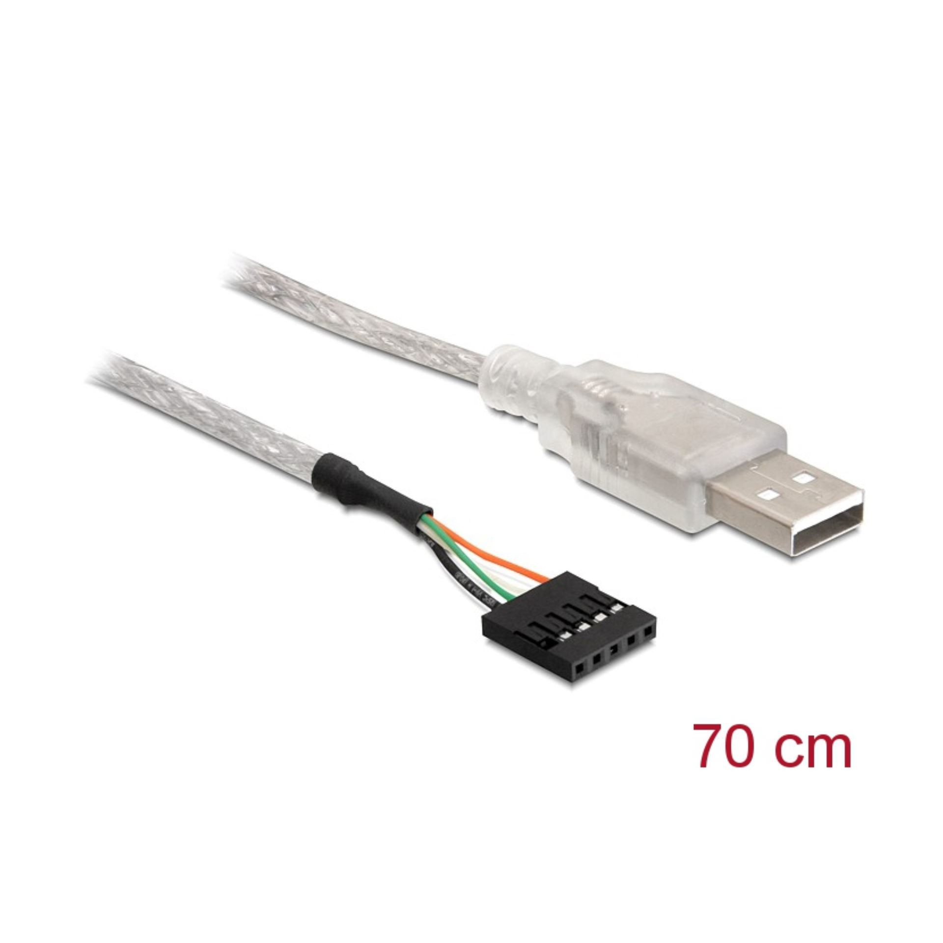 Delock kabel USB 2.0 TipA - 5 pin 0,7m bel 83078
