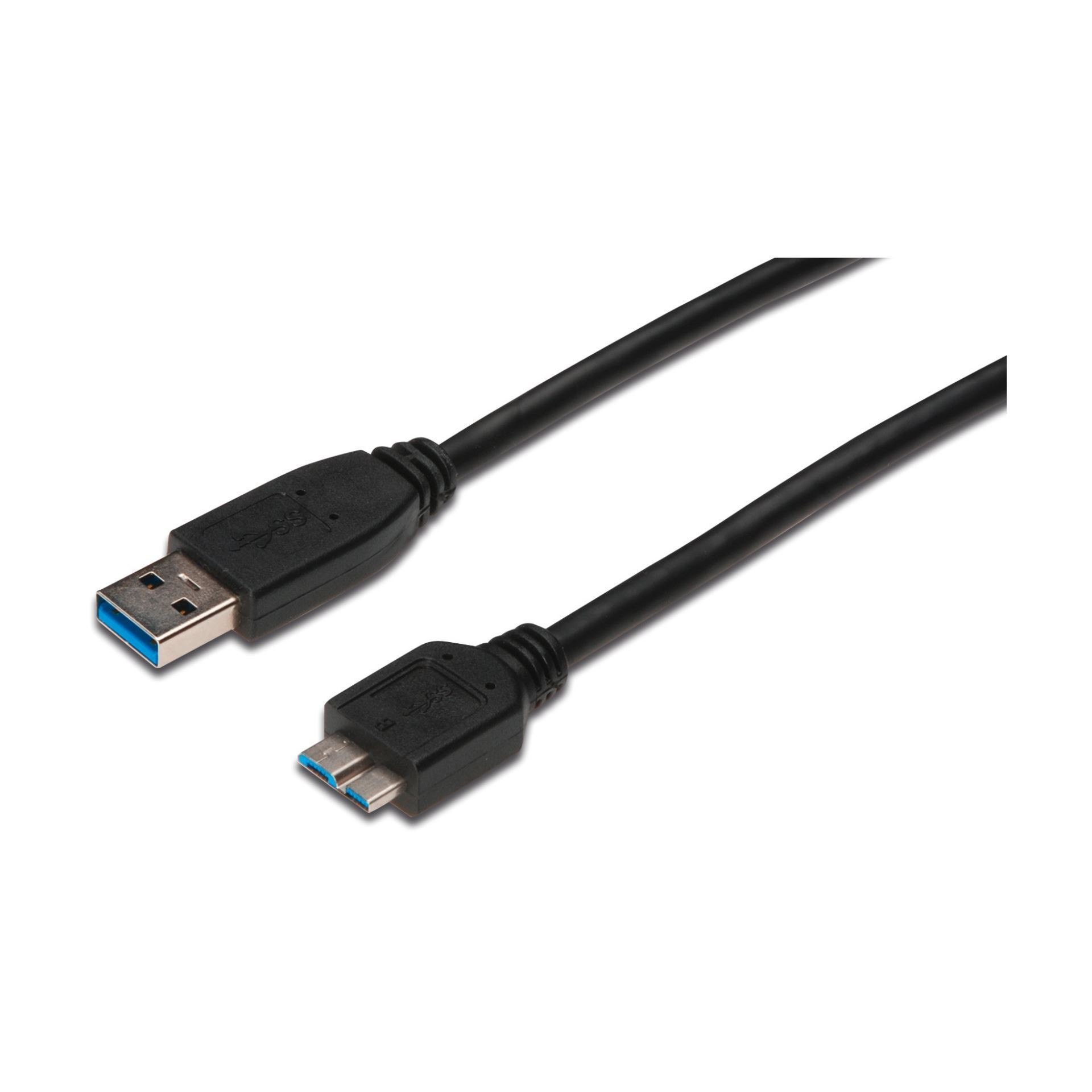 Kabel USB 3.0 A-B mikro  0,5m črn Digitus