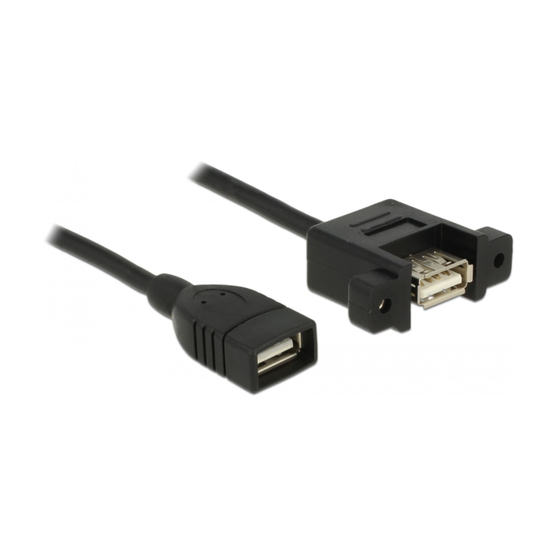 Delock podaljšek USB A-A 0,5m vgradni črn vgradni 85459