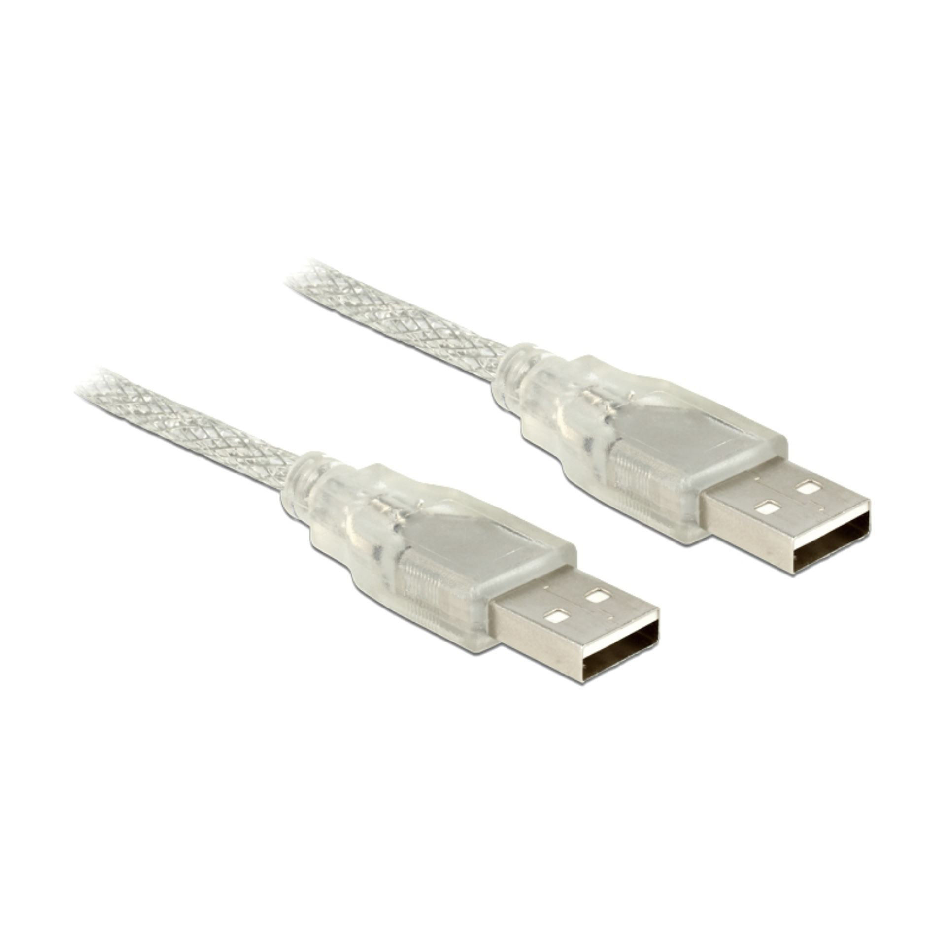 Kabel USB A-A  2m Delock dvojno oklopljen transparent