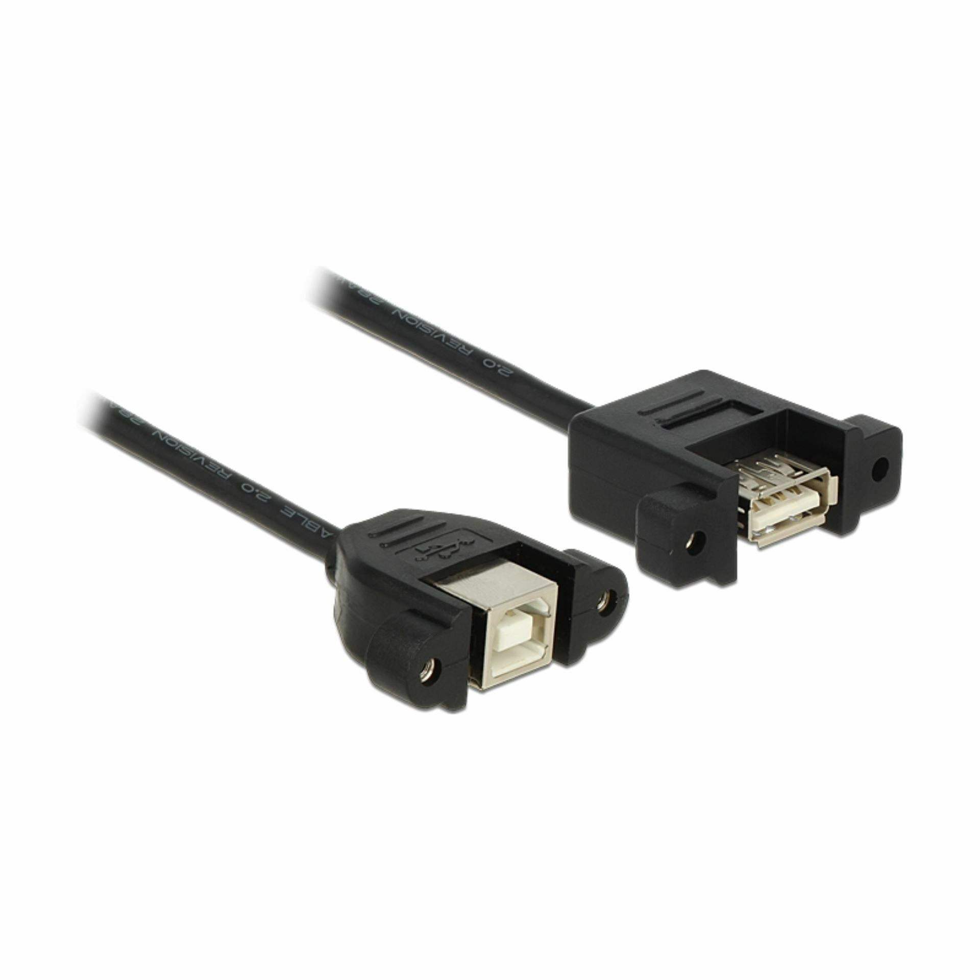 Delock podaljšek USB A-B 1m vgradni črn črn 85108