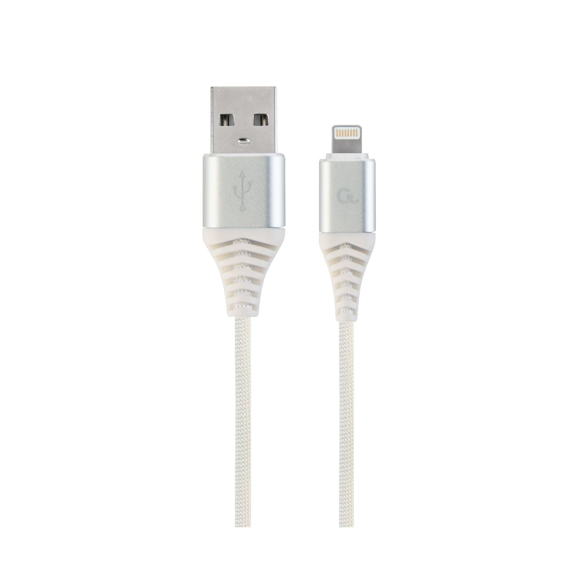 Kabel Apple USB/Lightning 2m bombažna zaščita bel Cablexpert