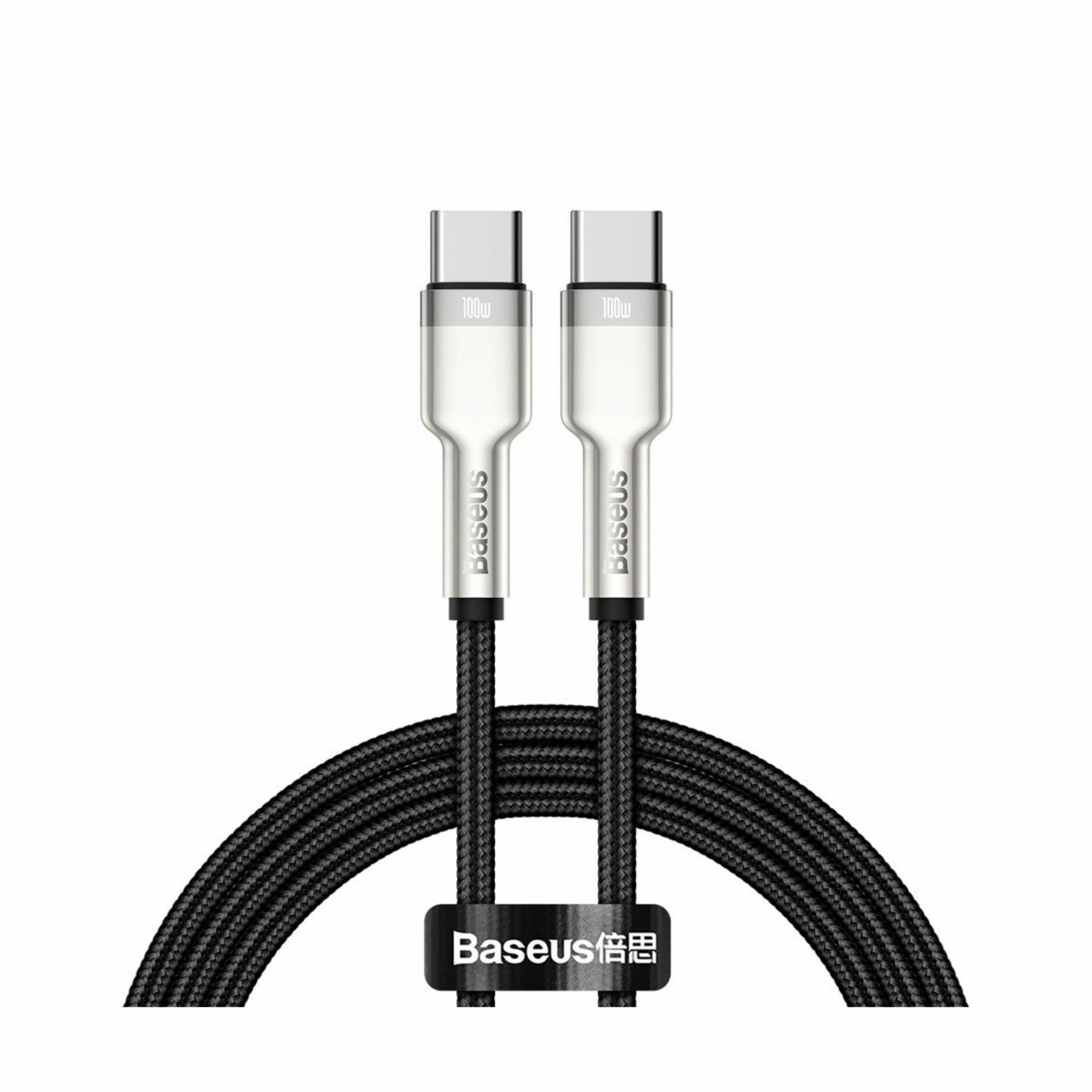 Kabel USB C-C 1m 100W 20V5A Cafule Metal črn pleten Baseus