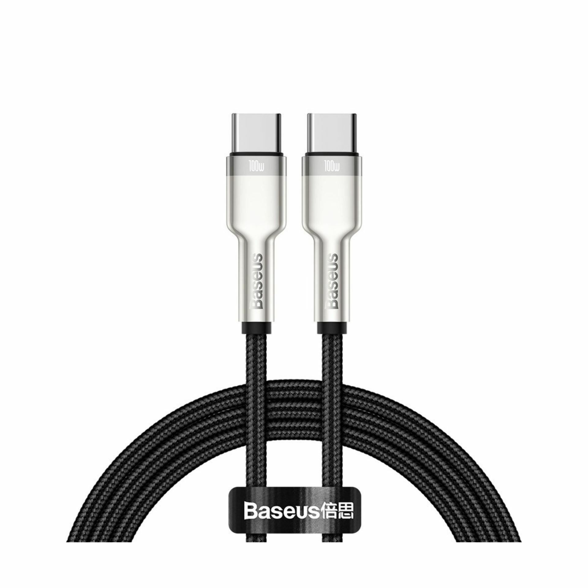 Baseus kabel USB C-C 1m 100W 20V 5A Cafule Metal pleten črn CATJK-C01