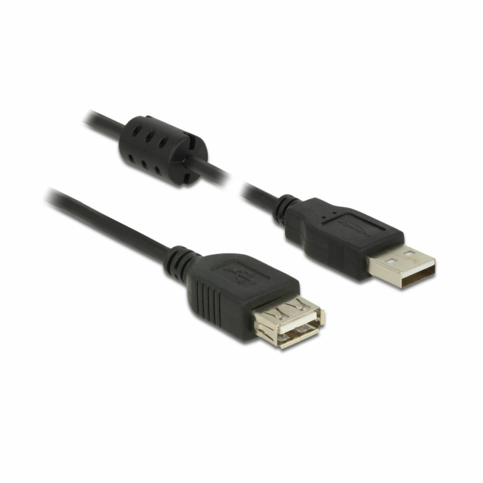 Kabel USB A-A  5m Delock dvojno oklopljen črn