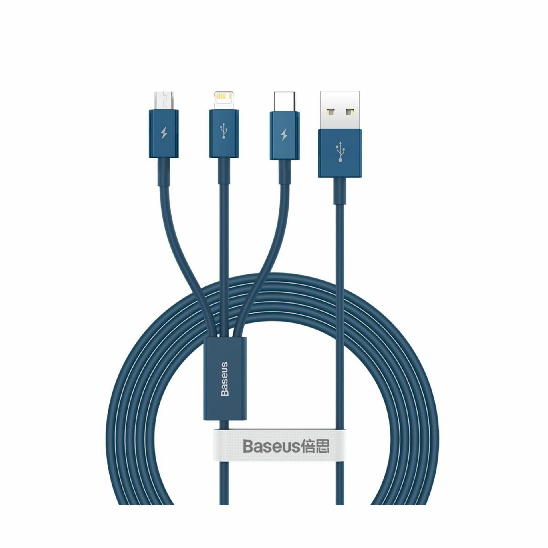 Baseus kabel USB 3v1 Lightning/TipC/ Mikro 1.5m moder CAMLTYS-03