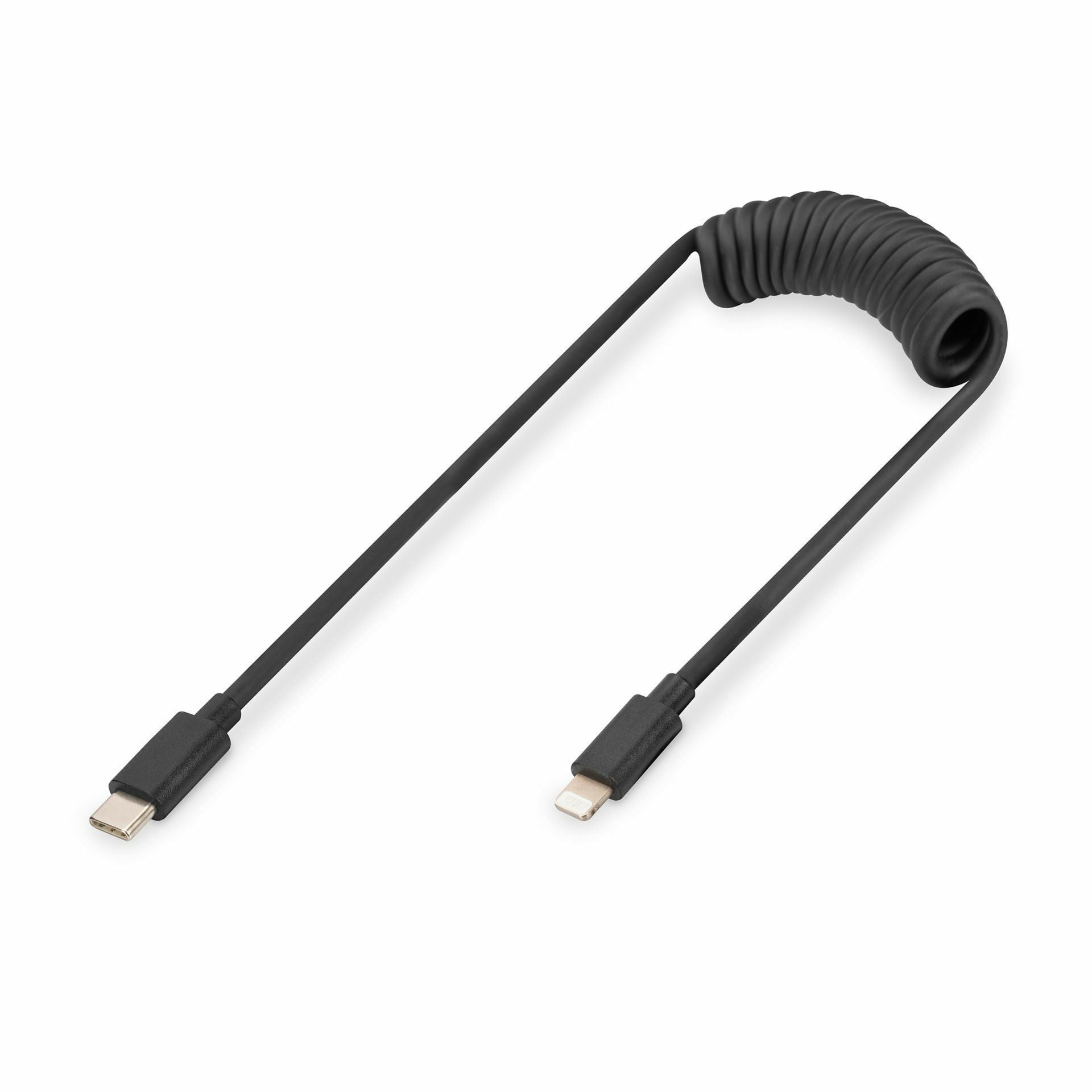 Digitus kabel USB C-Lightning 1m 20W 3A spiralni AK-600434-006-S