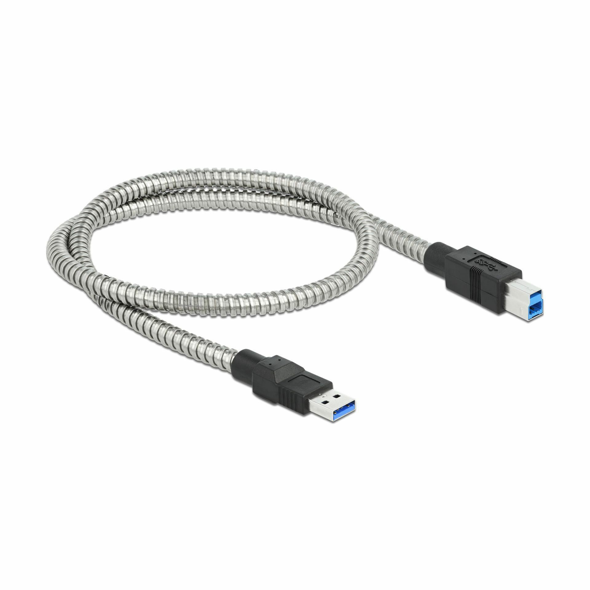 Delock kabel USB 3.2 A-B  0,5m kovinski ovoj 86777