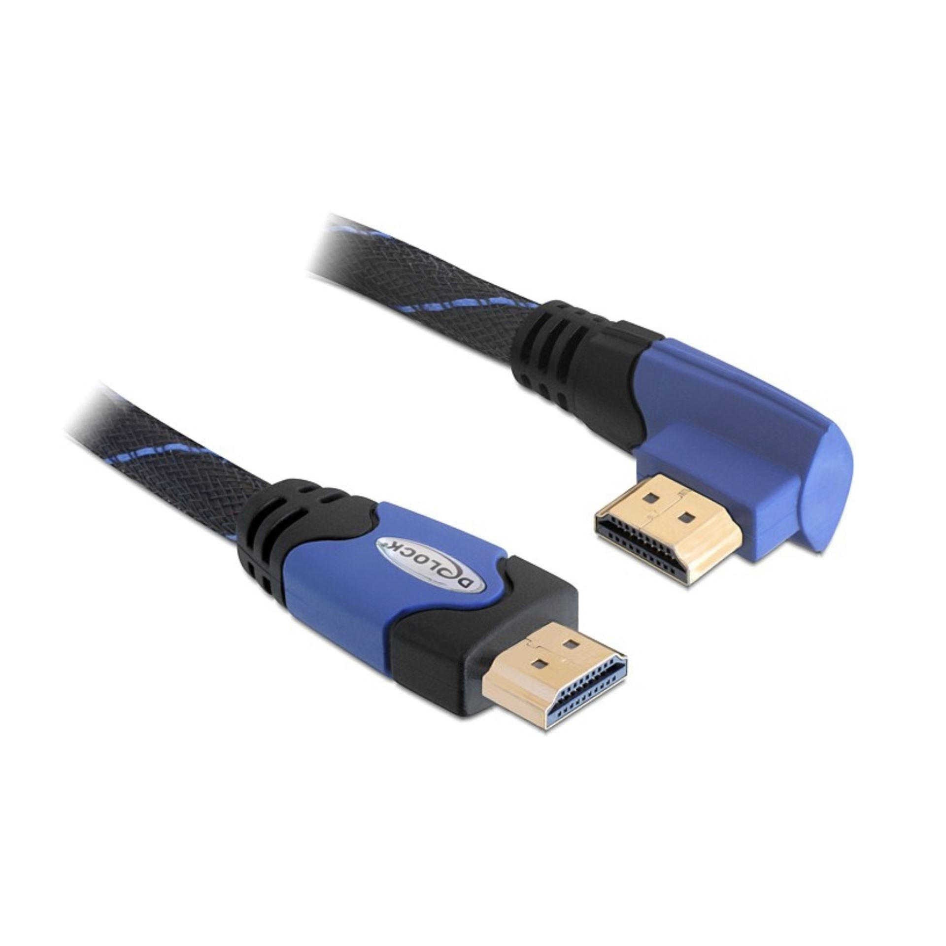 HDMI kabel z mrežno povezavo kotni 3m 4K vijola Delock