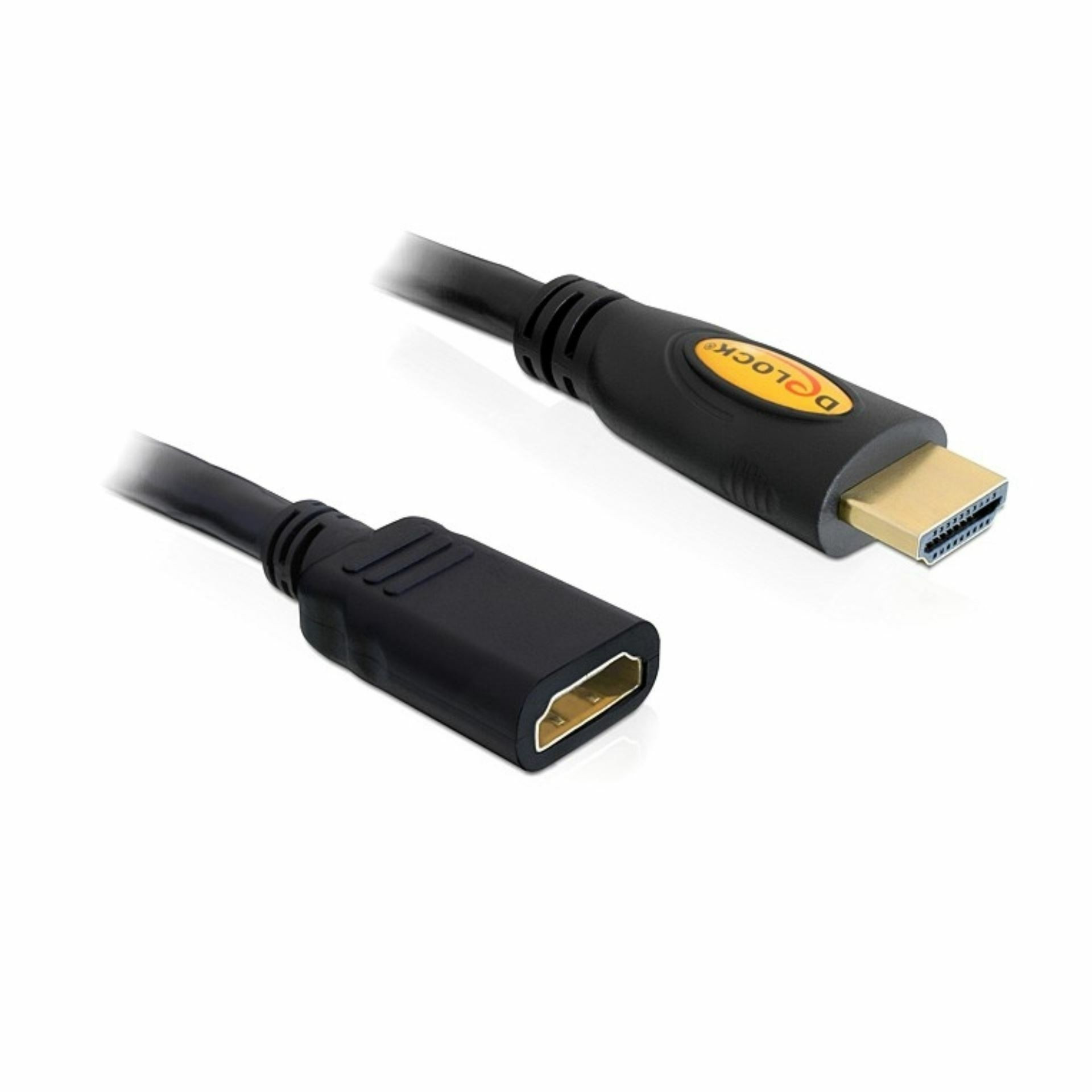 HDMI-HDMI podaljšek z mrežno povezavo 1m Delock črn