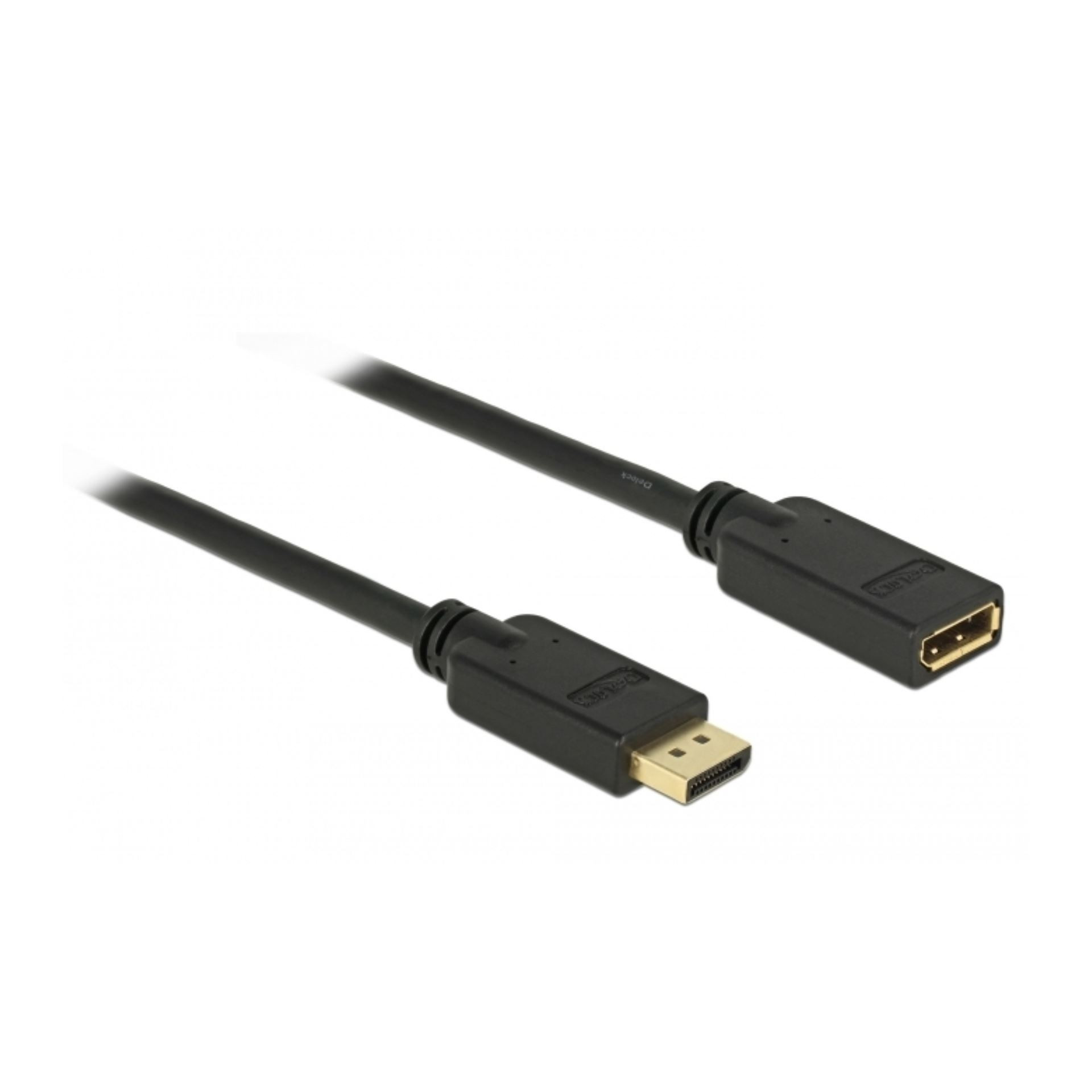 DisplayPort podaljšek 3m 4K 60Hz Delock črn