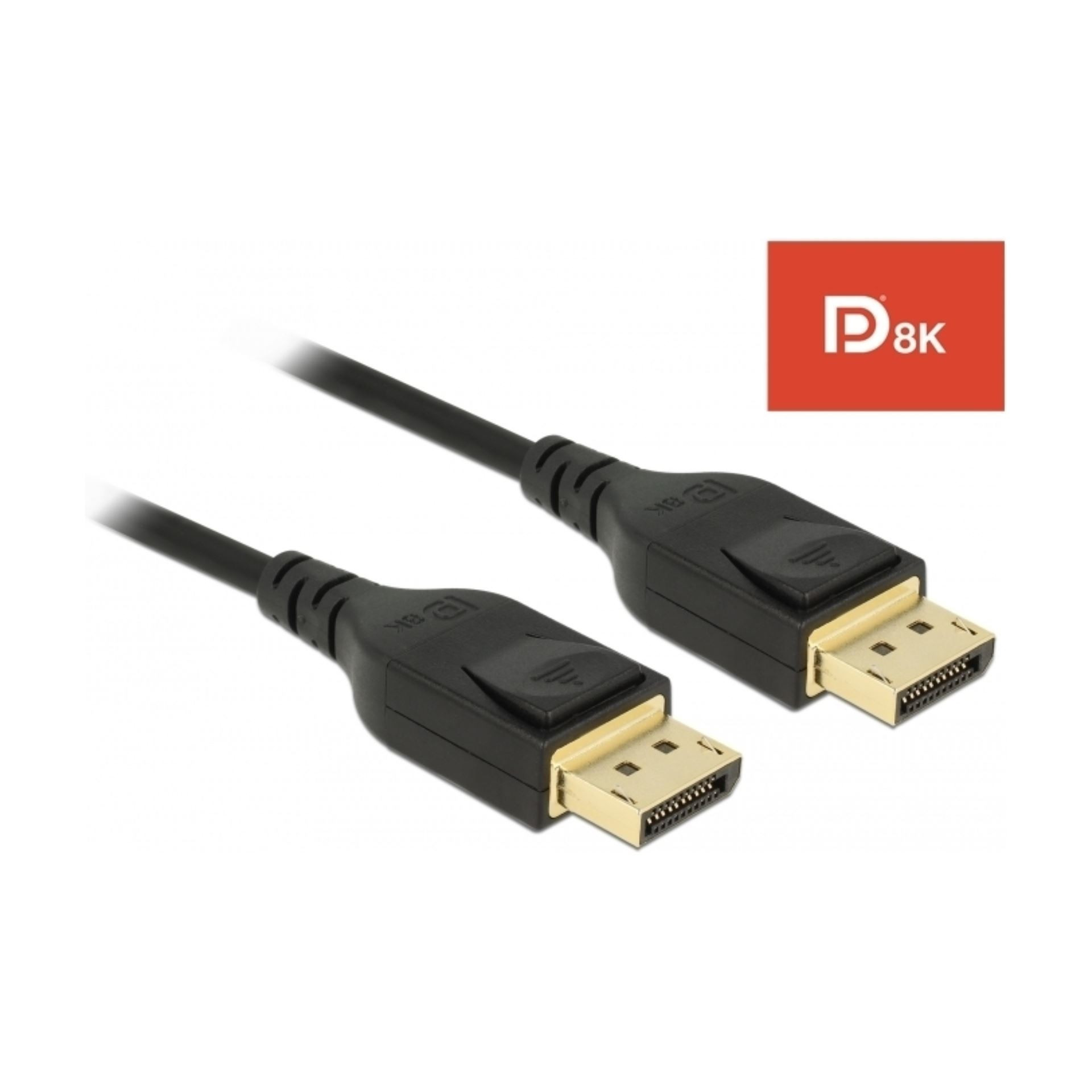 DisplayPort kabel 1m 8K 60Hz Delock črn
