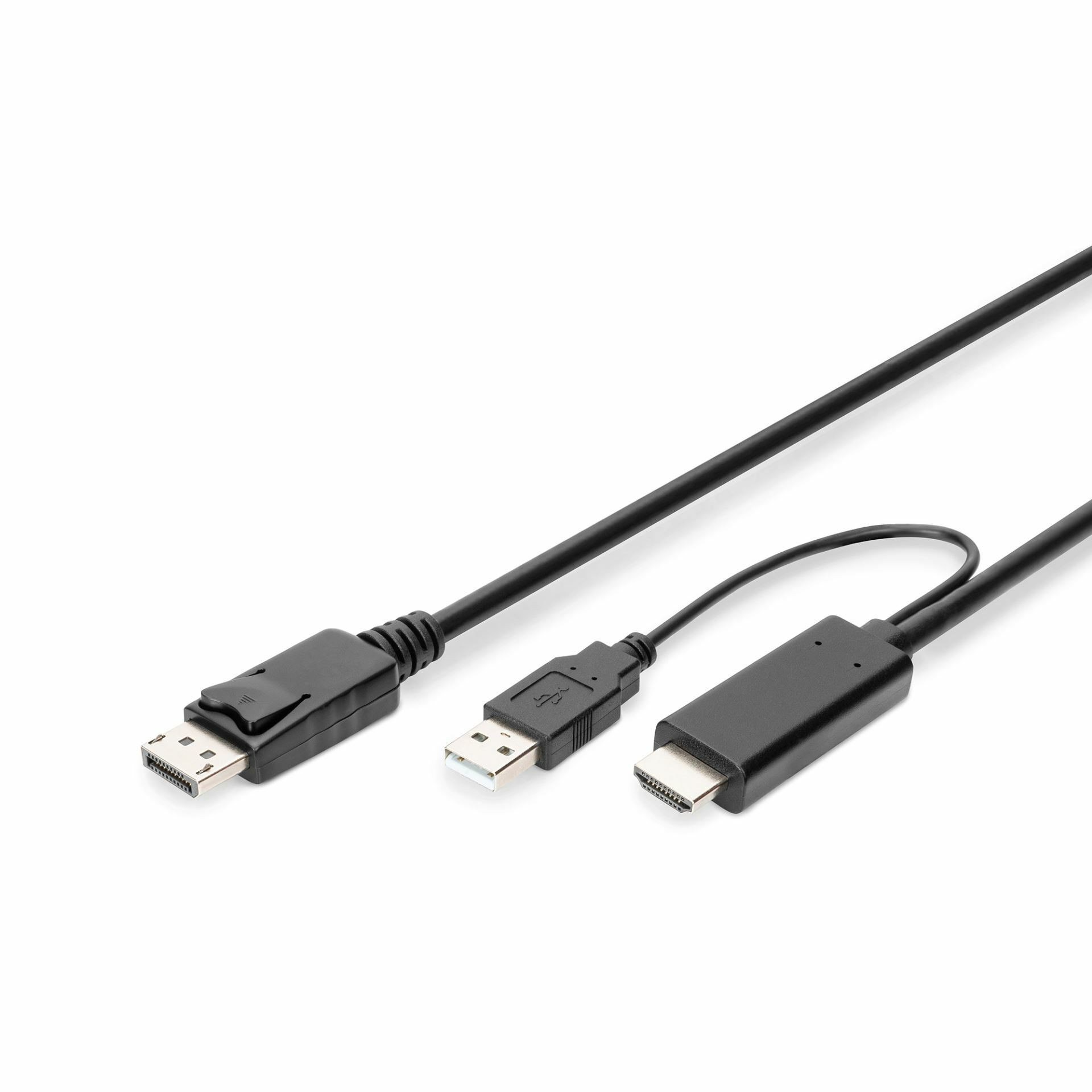 Digitus kabel HDMI-DisplayPort  2m+USB napajanje AK-330111-020-S