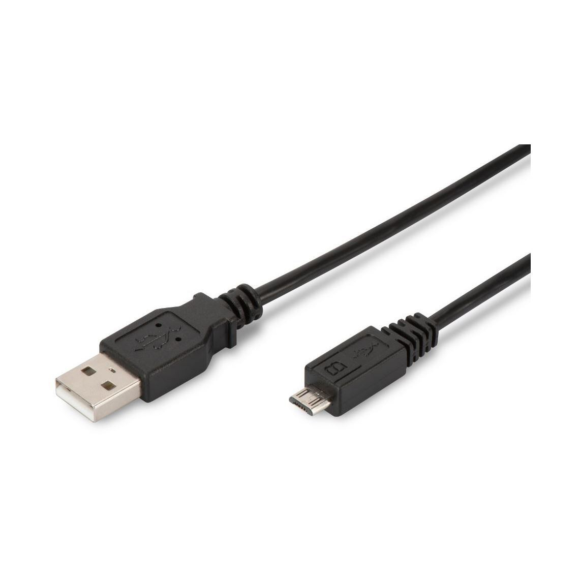 Kabel USB A-B mikro  1m Digitus dvojno oklopljen črn