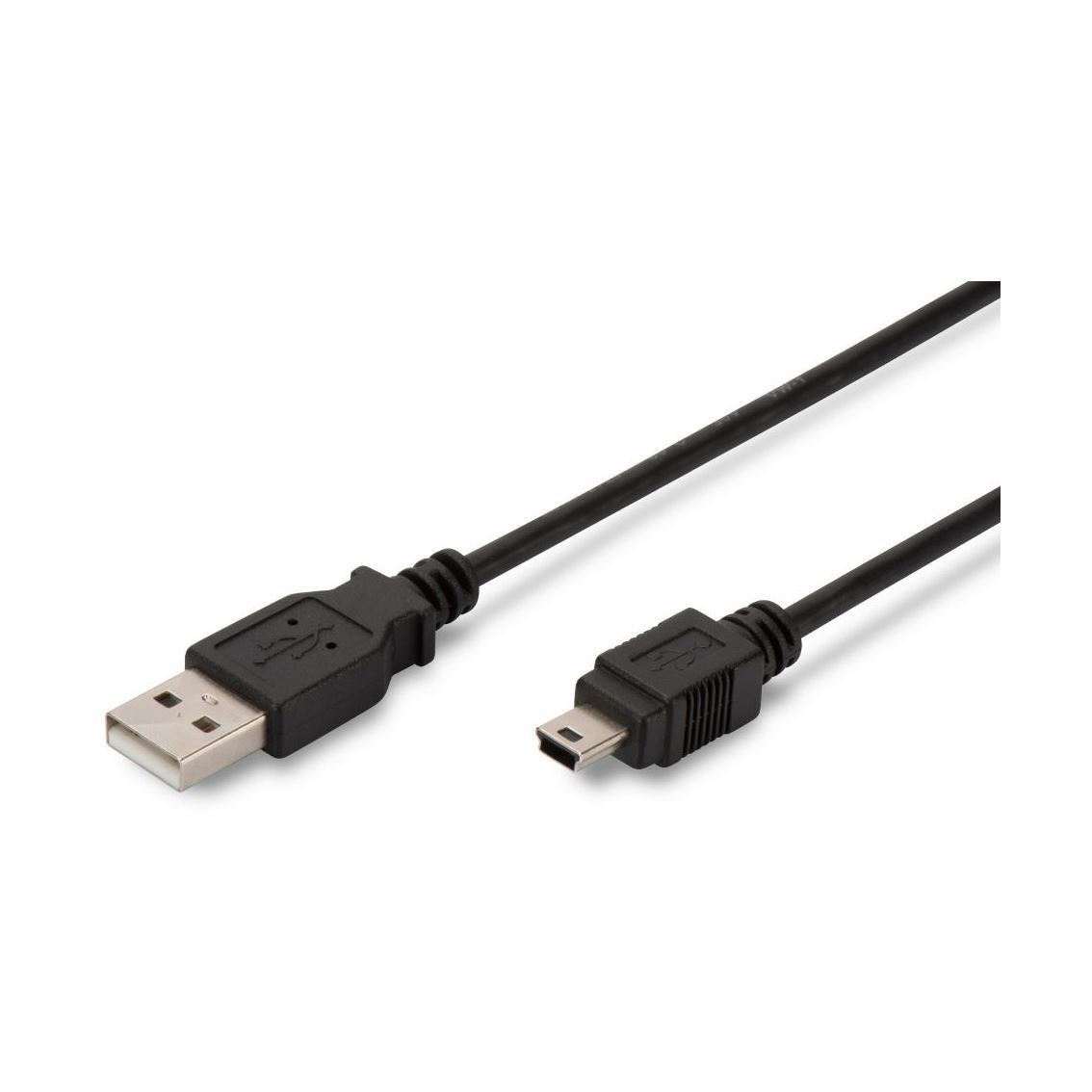 Kabel USB A-B mini  1m Digitus dvojno oklopljen črn