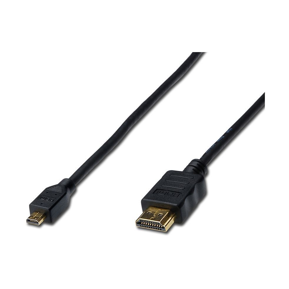 HDMI-HDMI-D Mikro kabel z mrežno pove. 1m črn Digitus