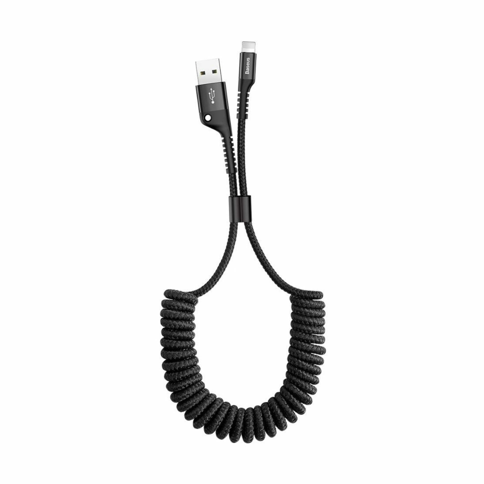 Kabel Apple USB/Lightning 1m 2A spiralni črn Baseus