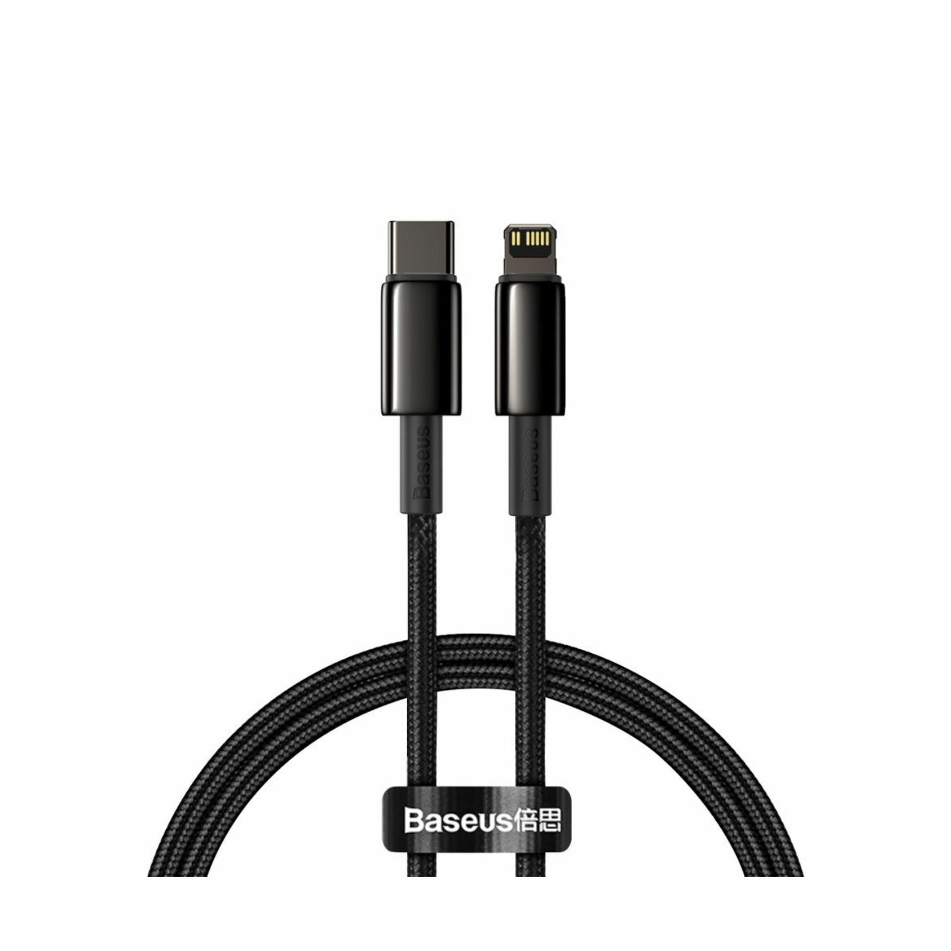 Baseus kabel TipC/Lightning 1m 20W PD Tungsten pleten črn CATLWJ-01