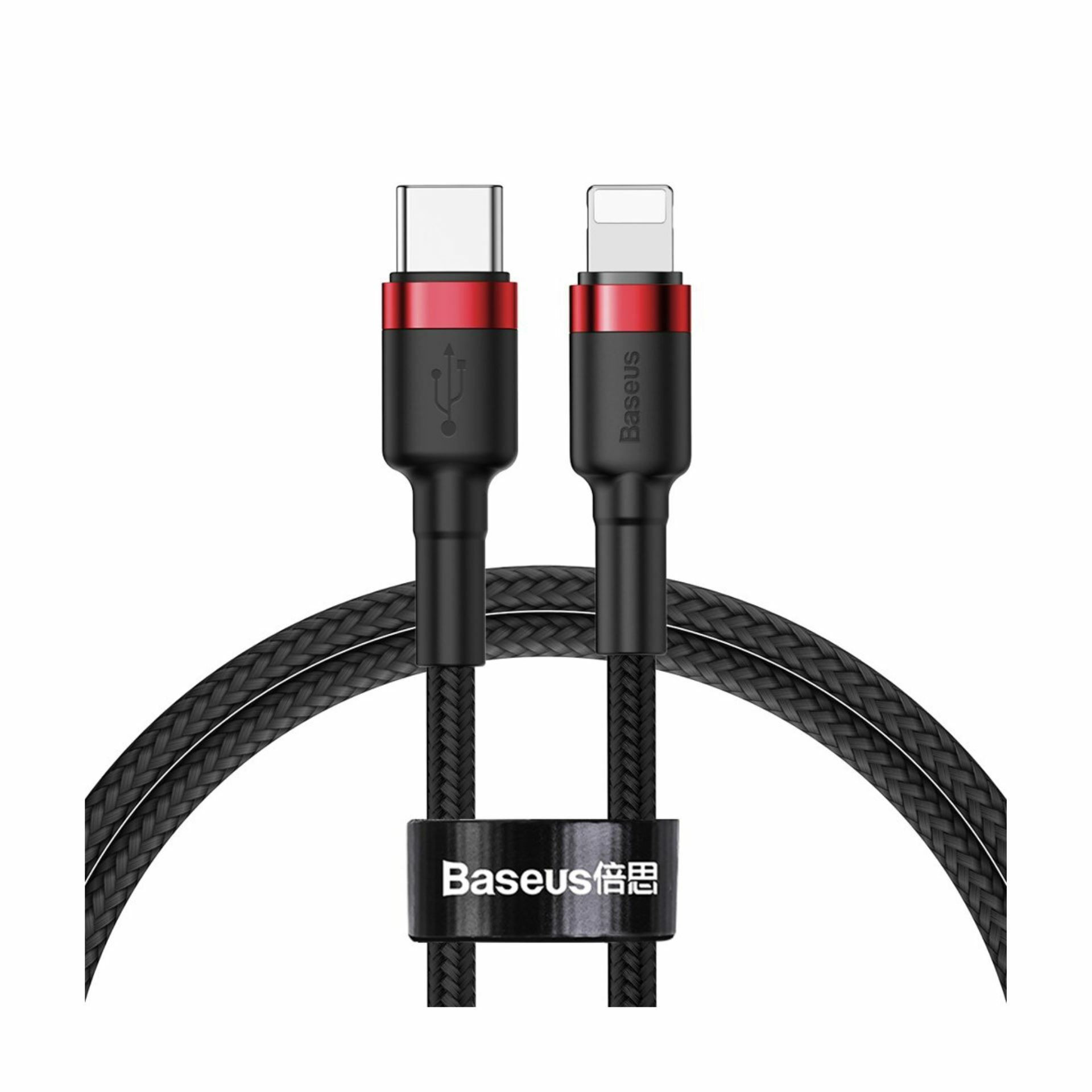 Baseus kabel TipC/Lightning 1m 20W PD Cafule pleten rdeč/črn CATLKLF-91